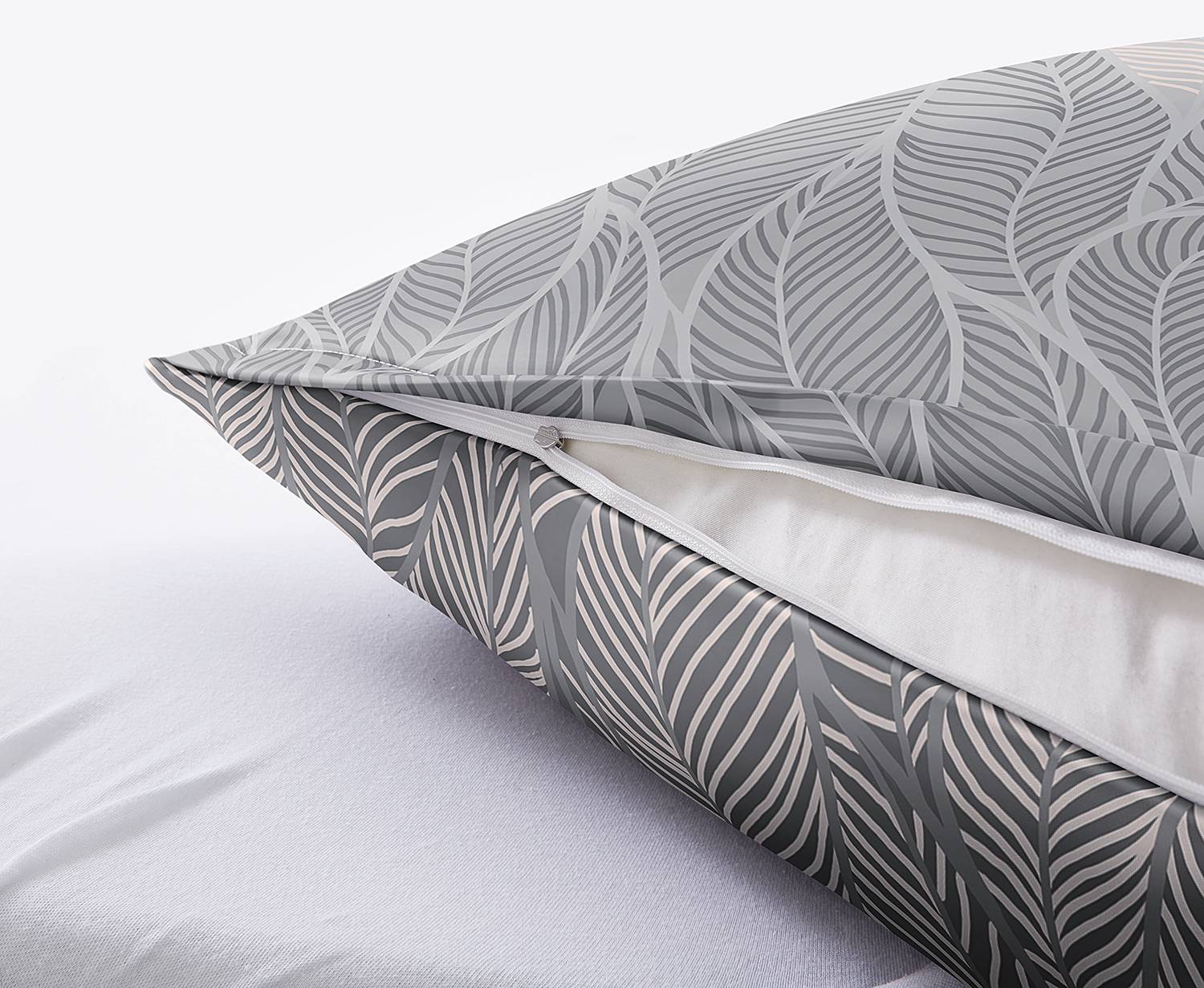 Mako Satin Bed Linen Jamiro Cotton Grey 155 x 220 cm