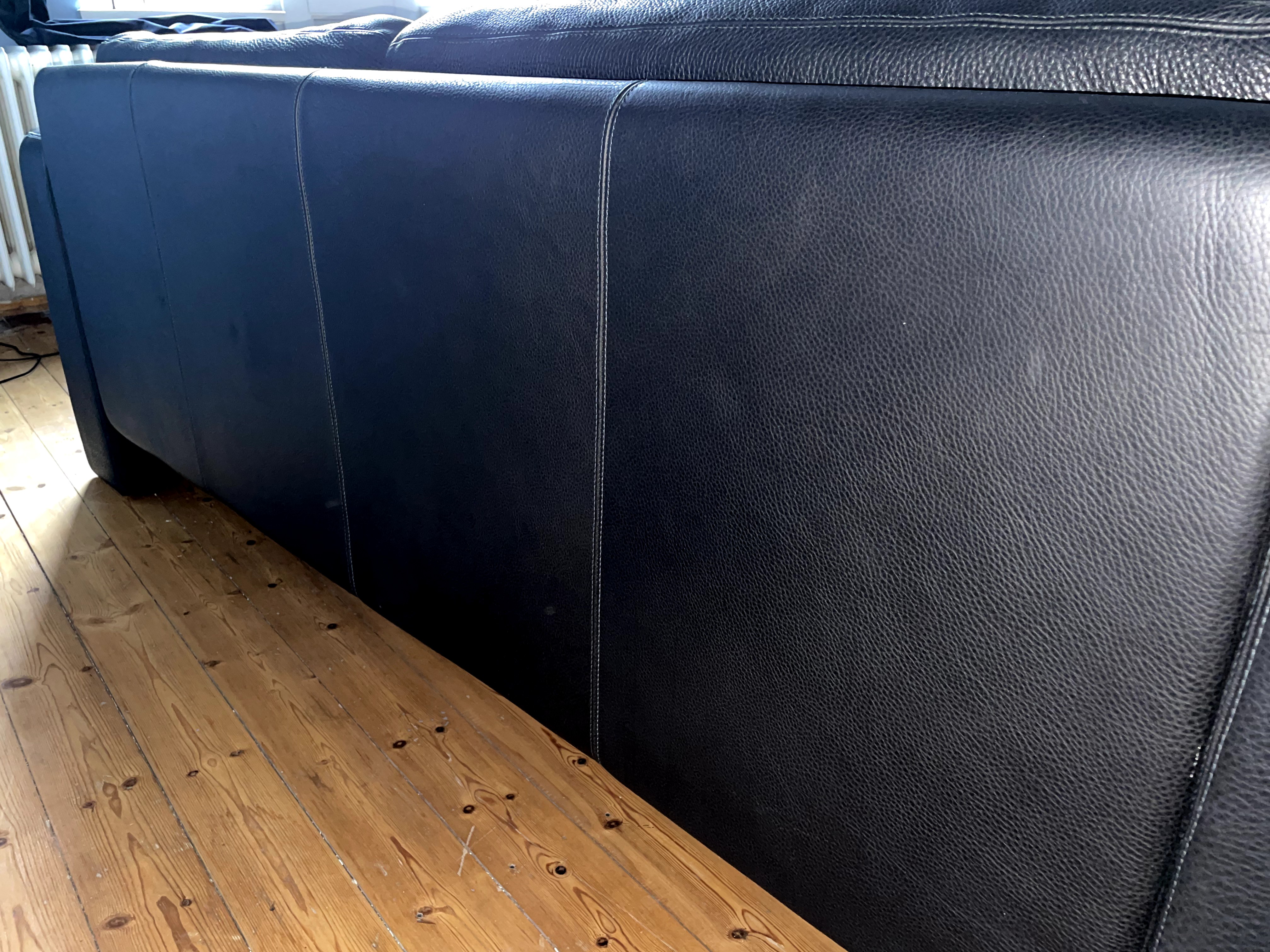 Conseta Sofa 2-Sitzer Leder Schwarz