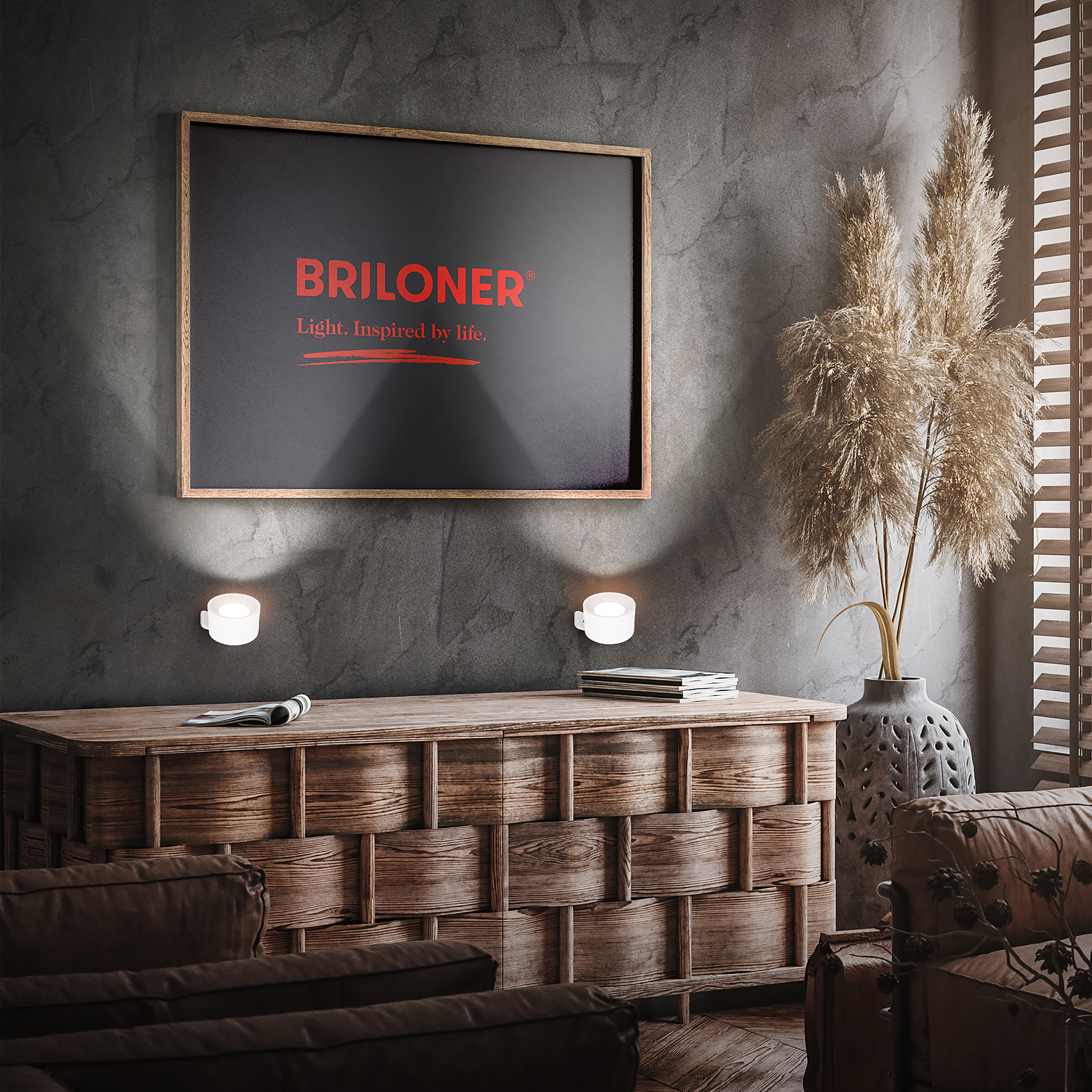 LED Battery Wall Light Tari White