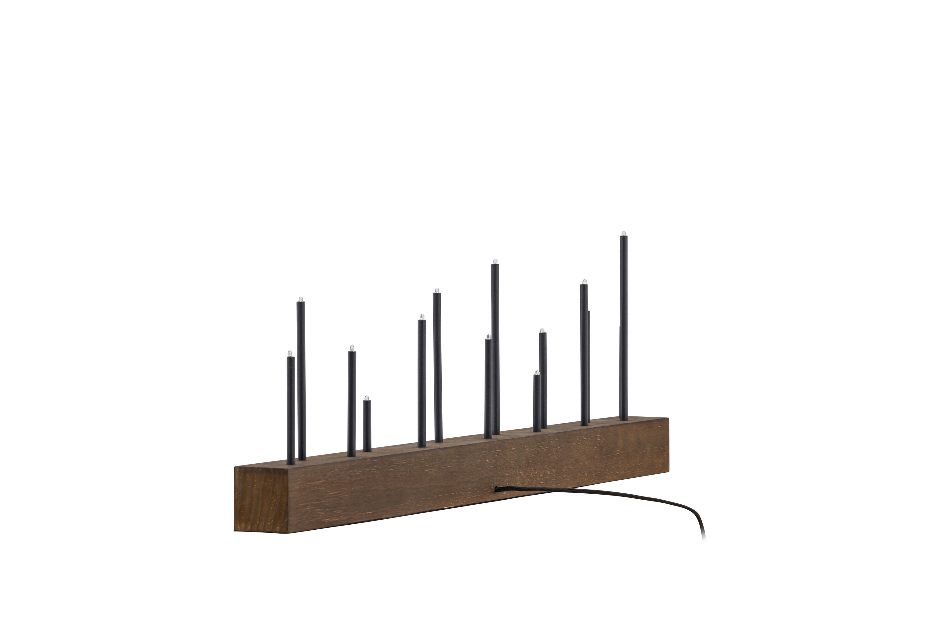 Kungsberget Advent candle holder Walnut Metal Brown