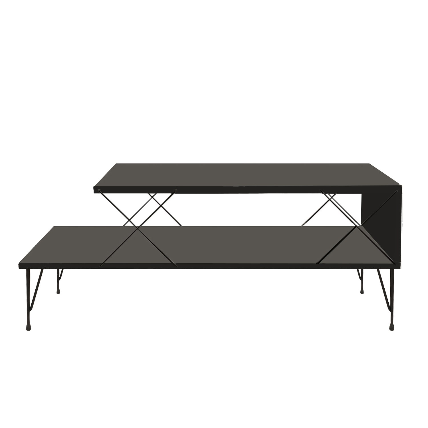 Loire coffee table wood veneer anthracite