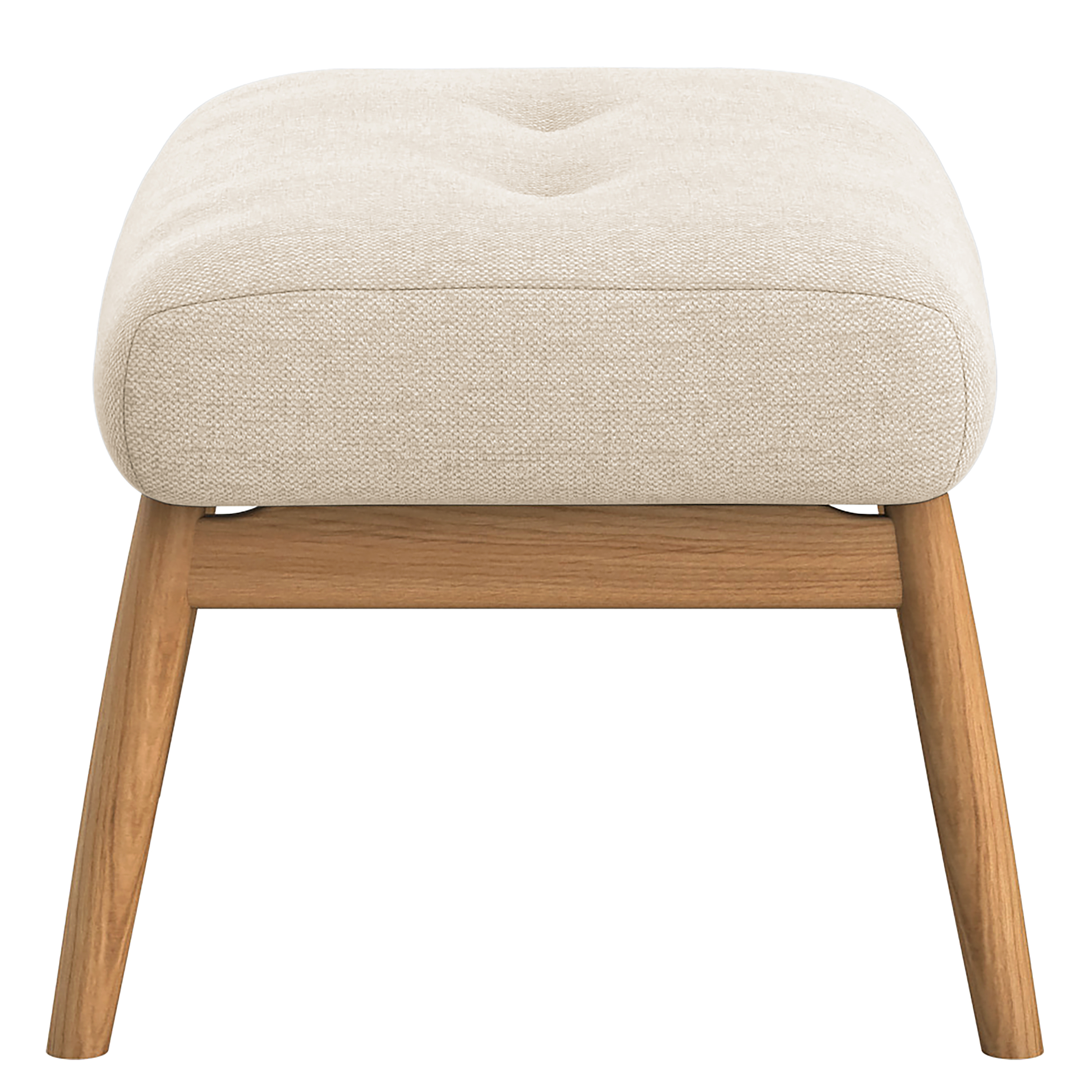 FEELIX Hocker Eiche Webstoff Beige
