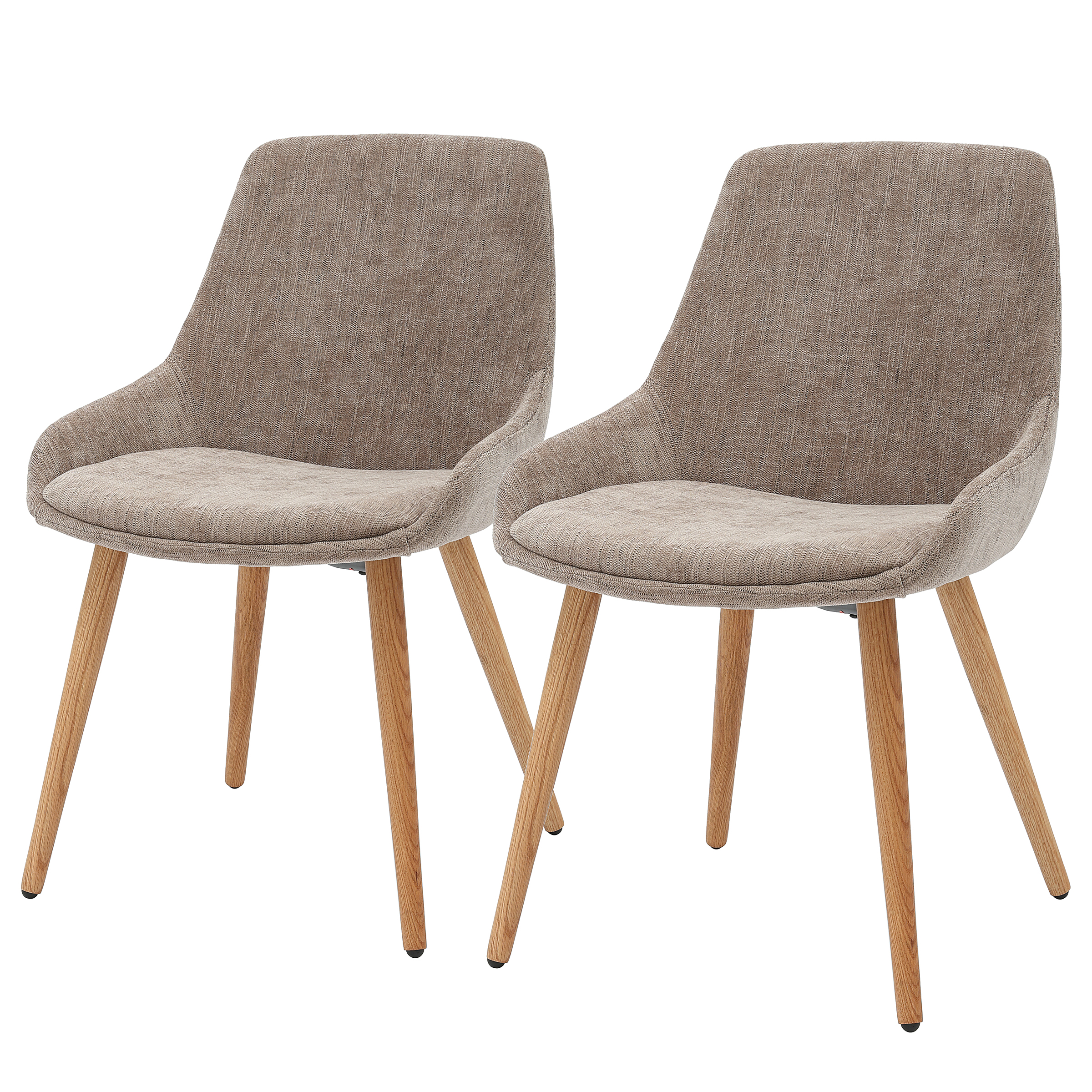 2x Lakins Polsterstuhl Taupe