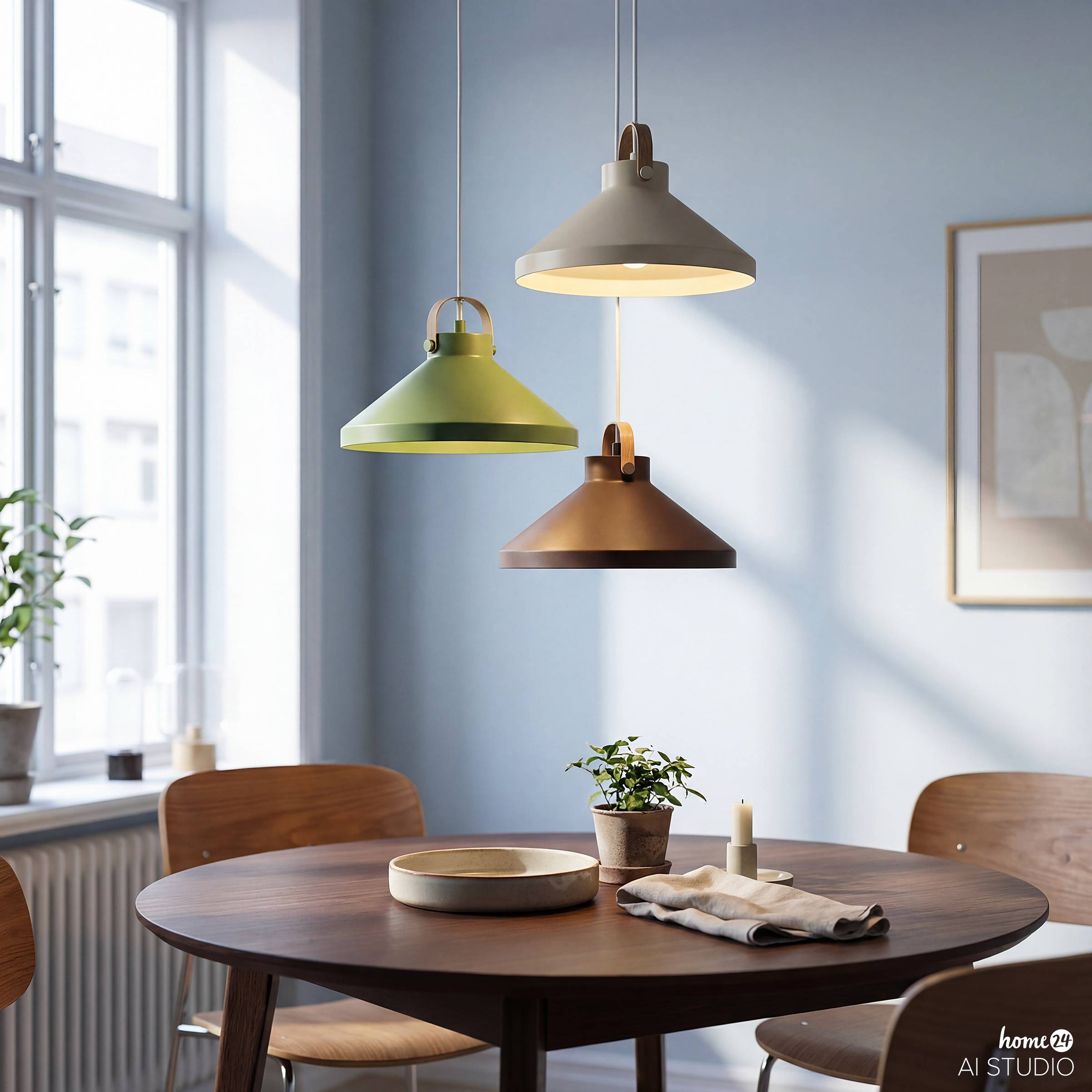 Pendant light Juval 3-light iron