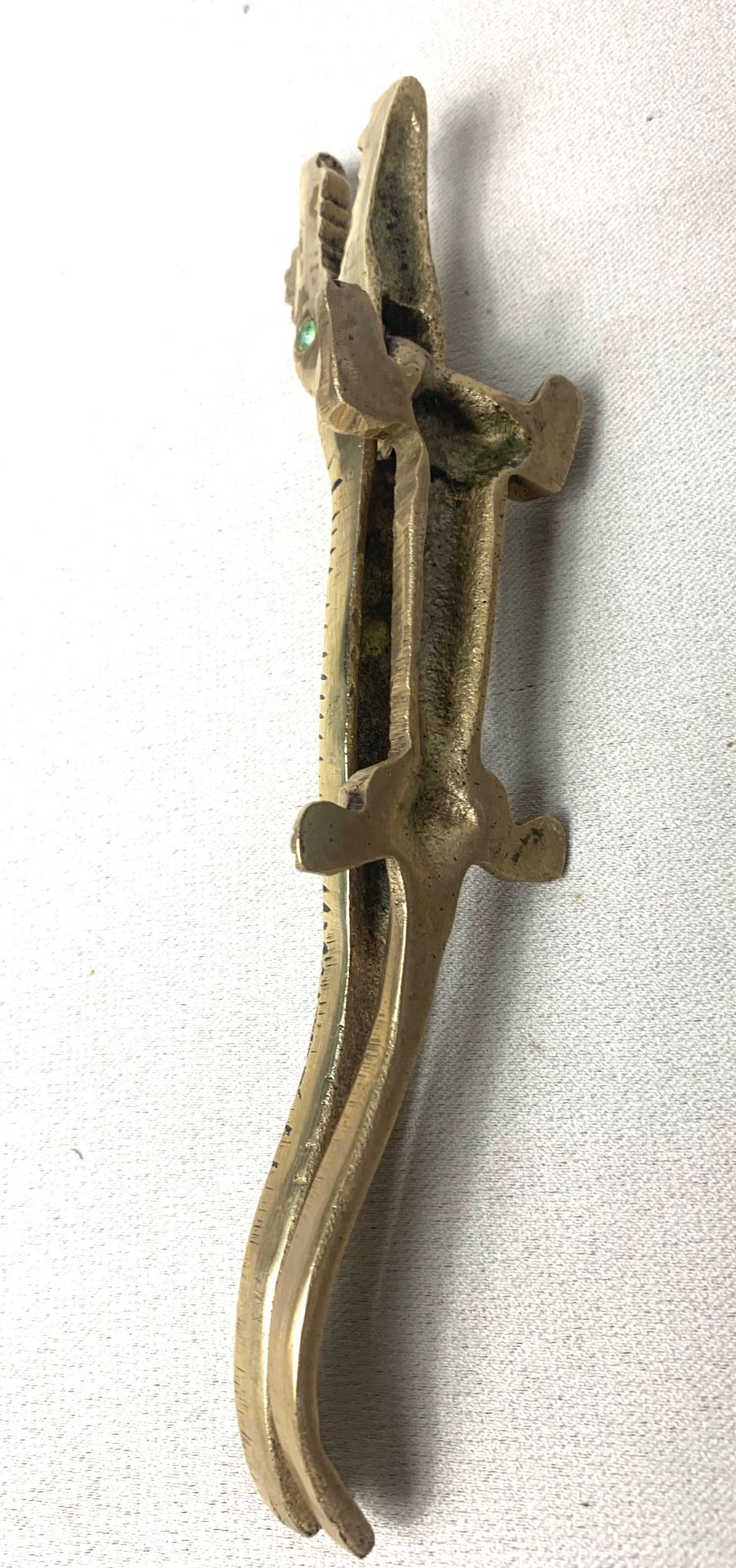 Vintage Nussknacker Krokodil Messing