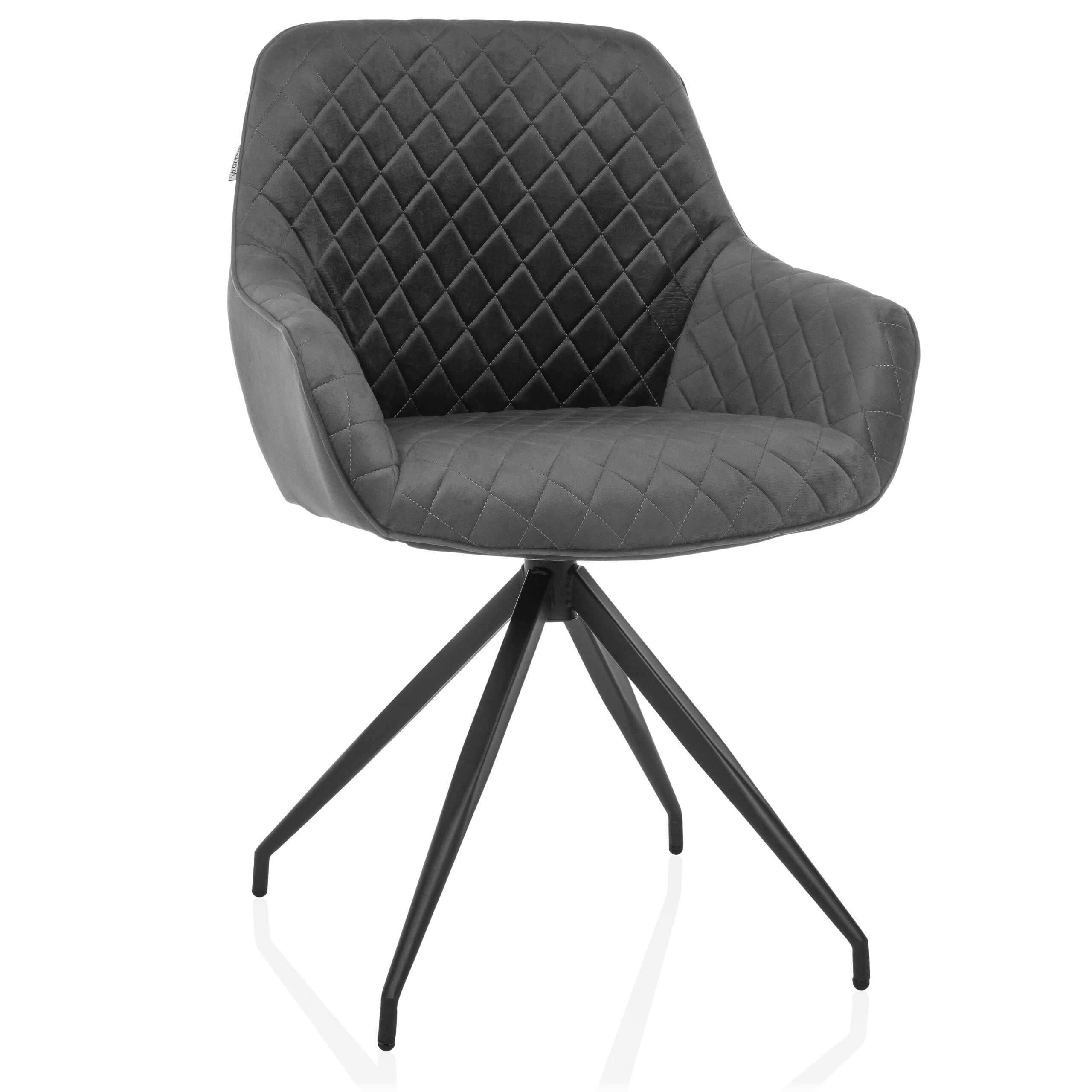 ELVERUM Dining Chair Velvet Grey