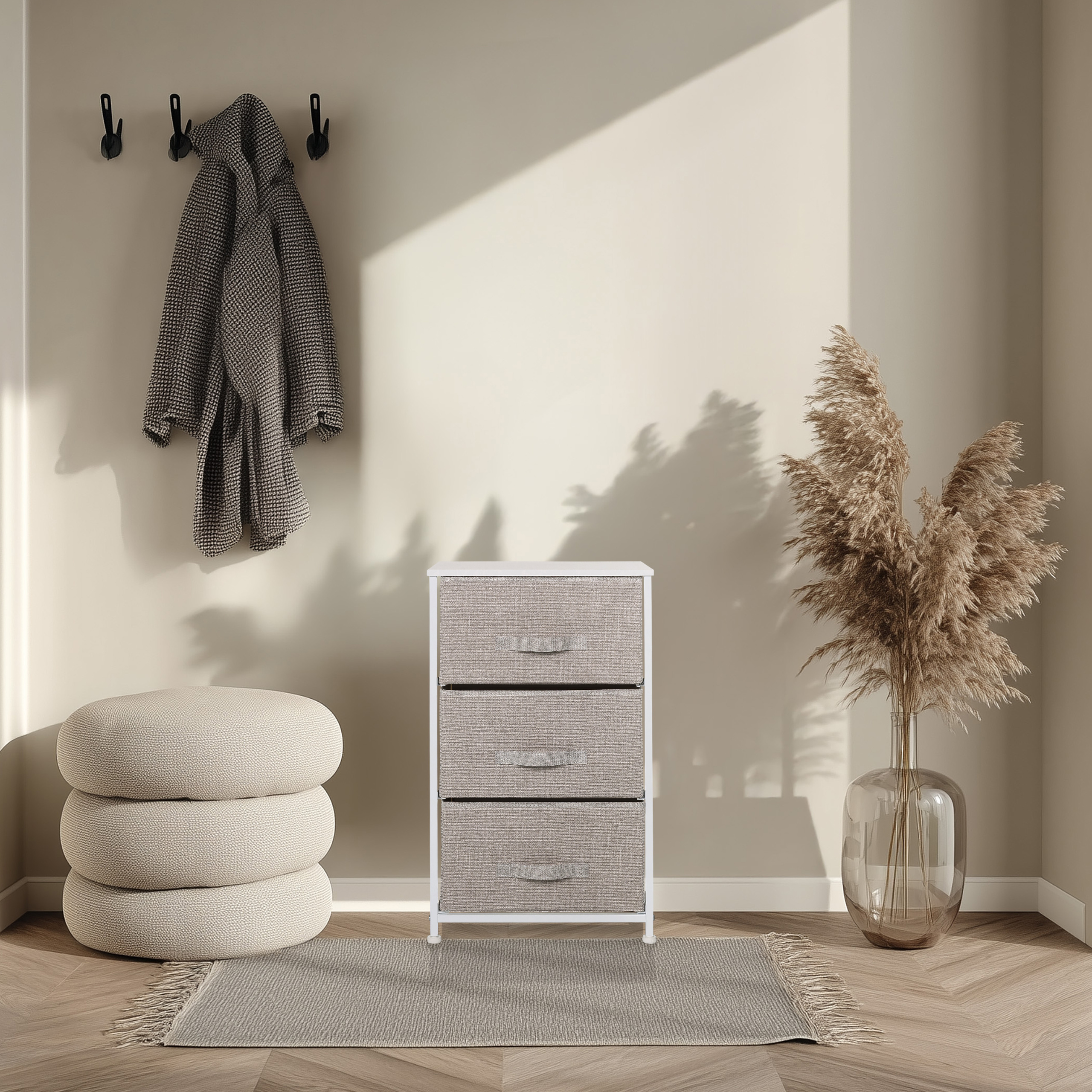 FOLDRESS M Wardrobe with 3 compartments Grey hjh LIVING