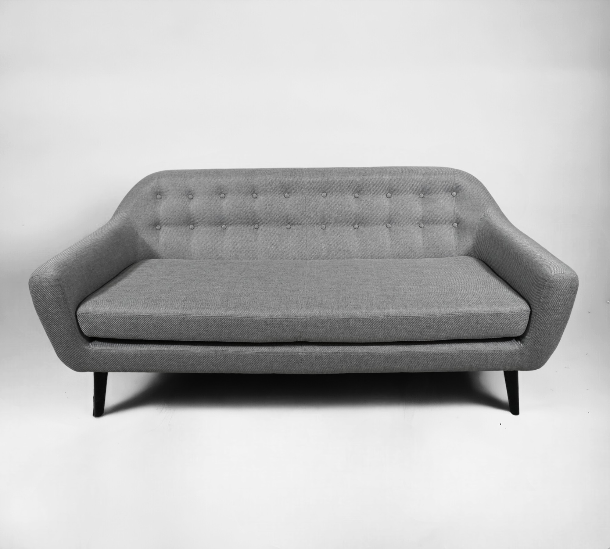 Ritchie Sofa 3-seater Chesterfield-style Pearl Grey