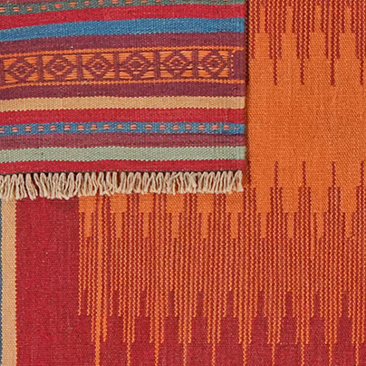 Kilim Gashgai Teppich Wolle Rot