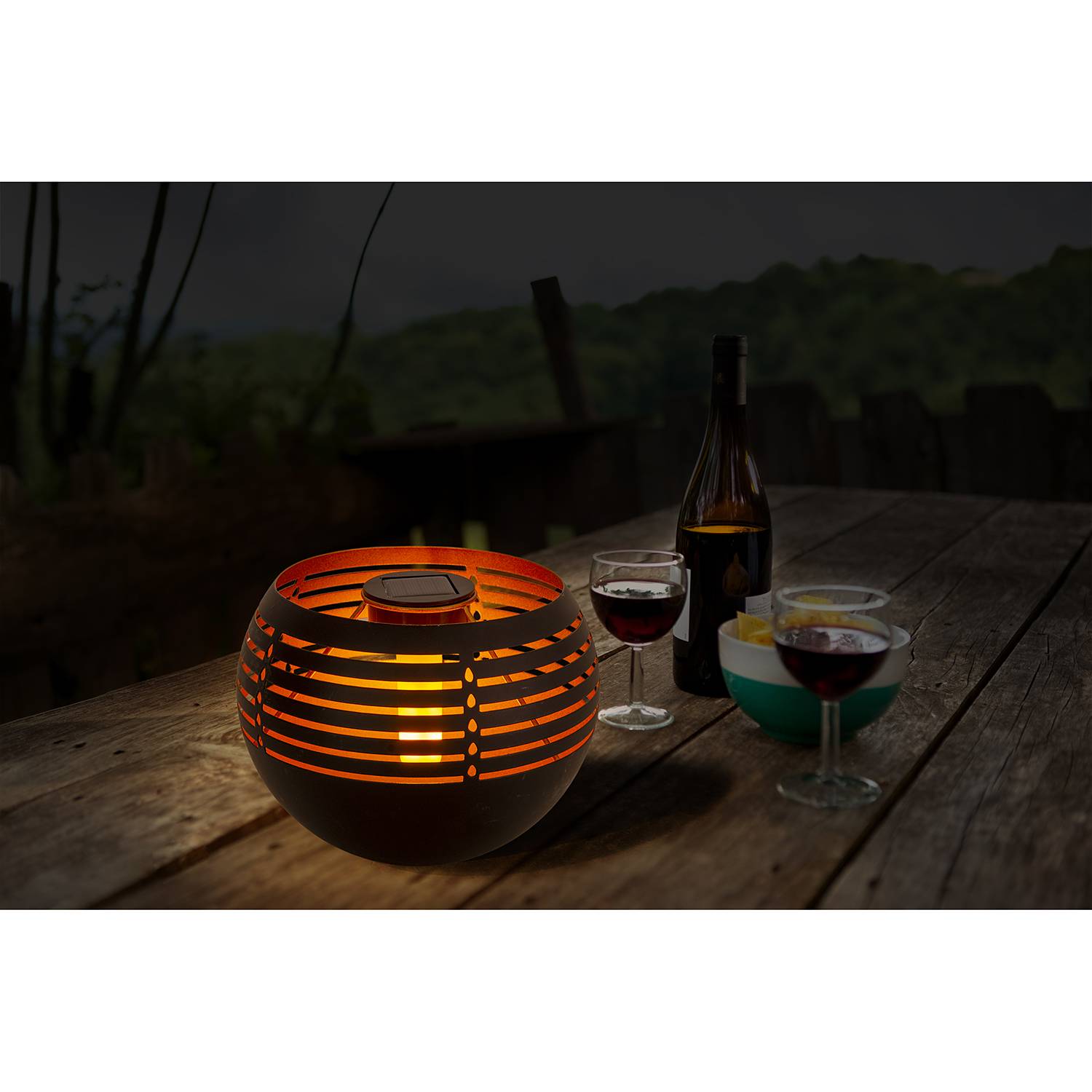 LED-Dekoleuchte Vidauban Schwarz