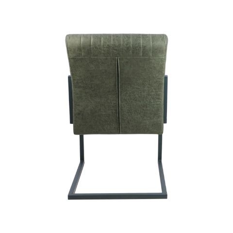 2x Texas Esszimmerstuhl Leder Metall