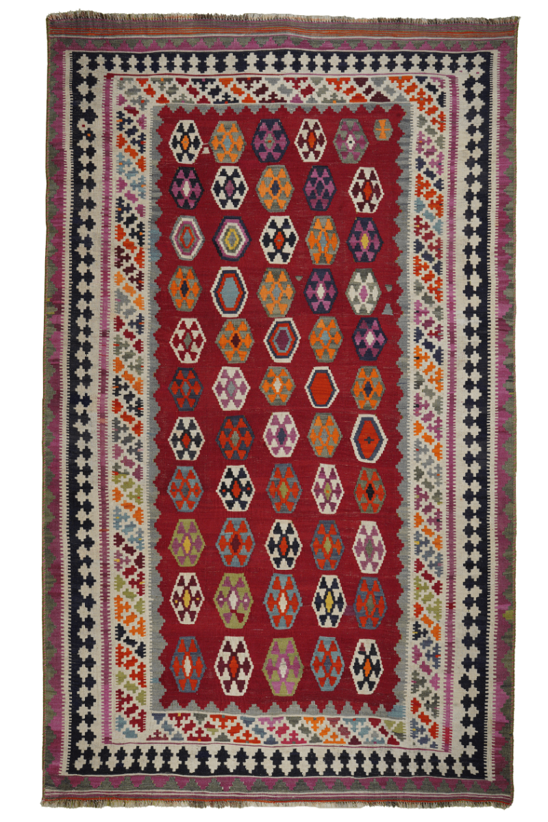 Kilim Gashgai Teppich Braun