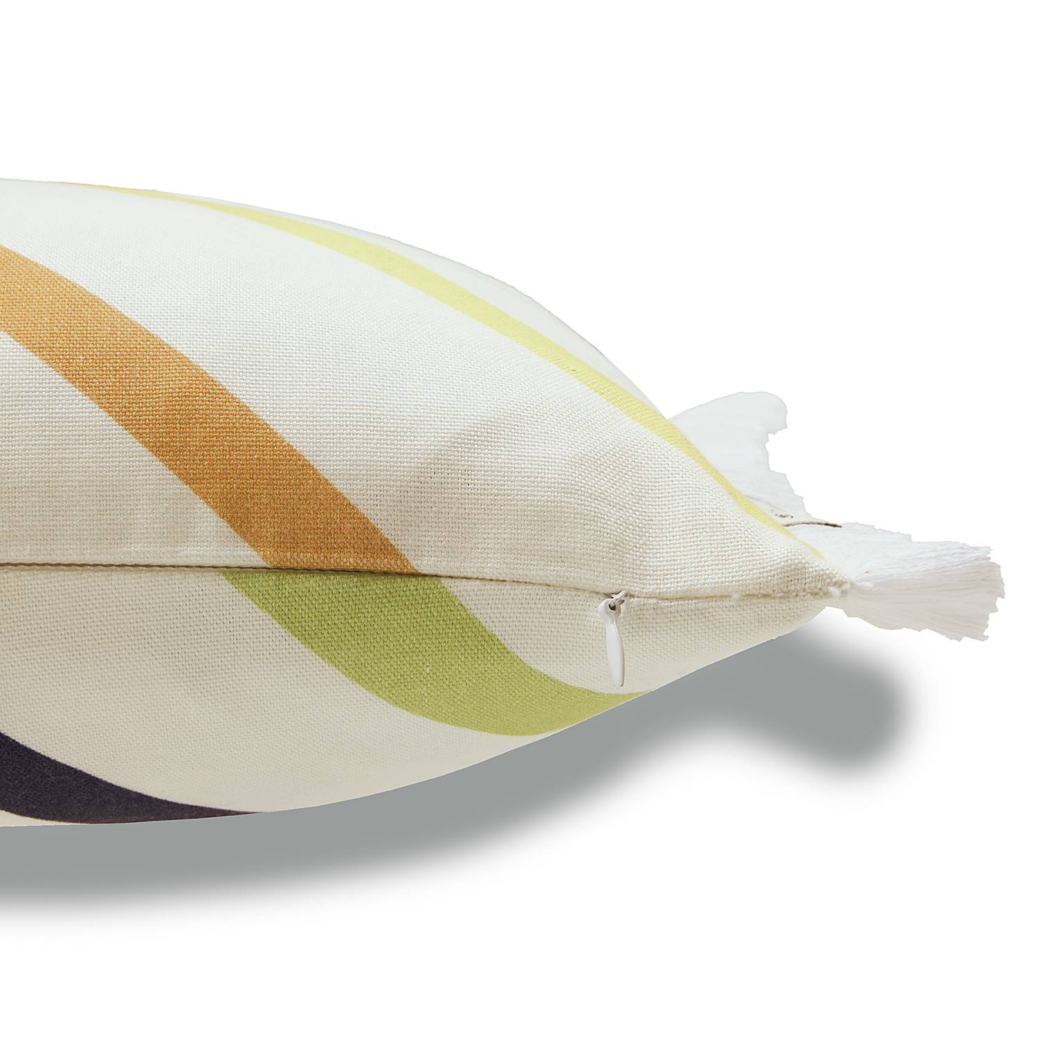 Fringed Diagonal Pillowcase Cotton 30 x 50 cm