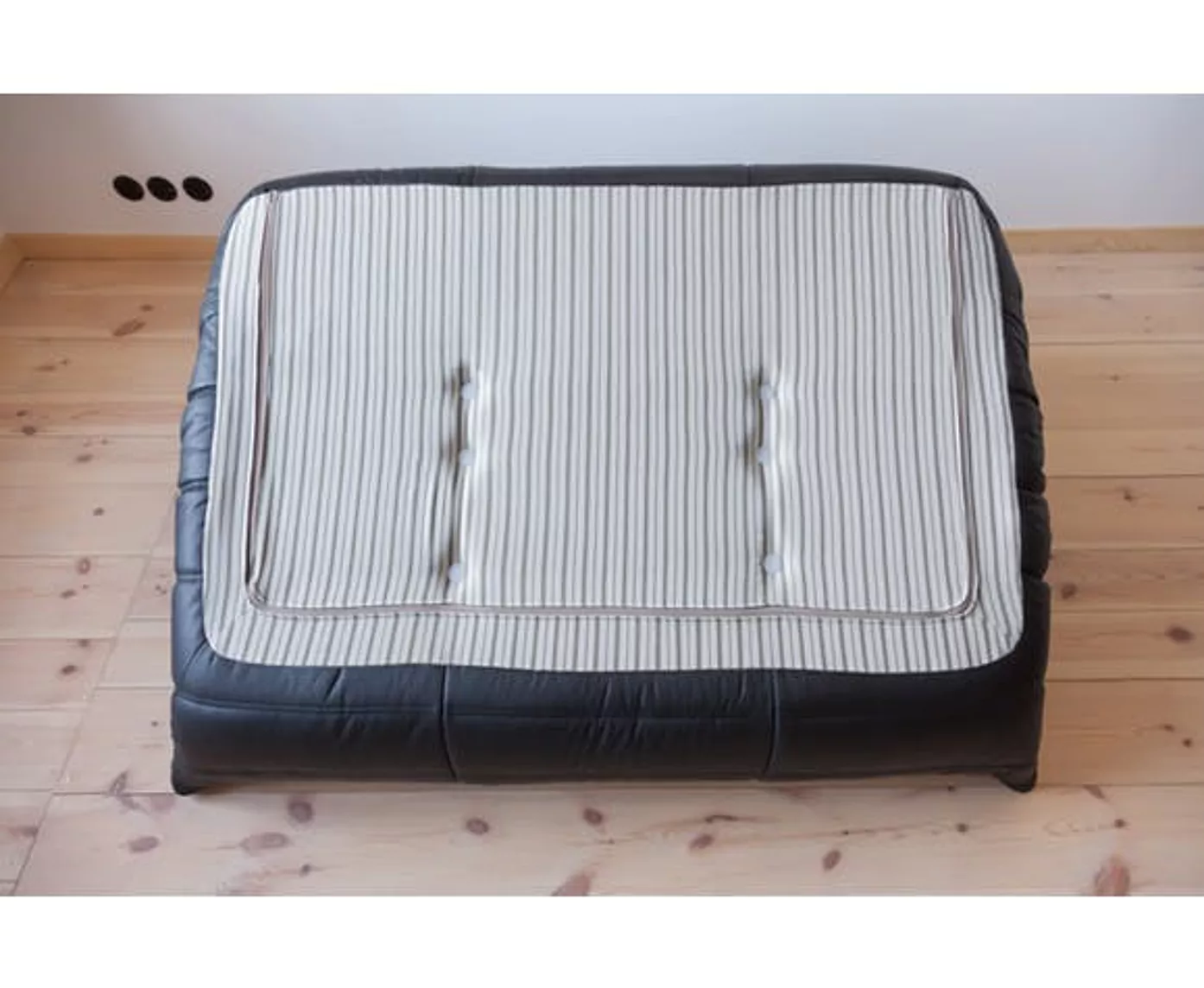 Togo Set Lounge 2 pezzi Pelle Madras Nero