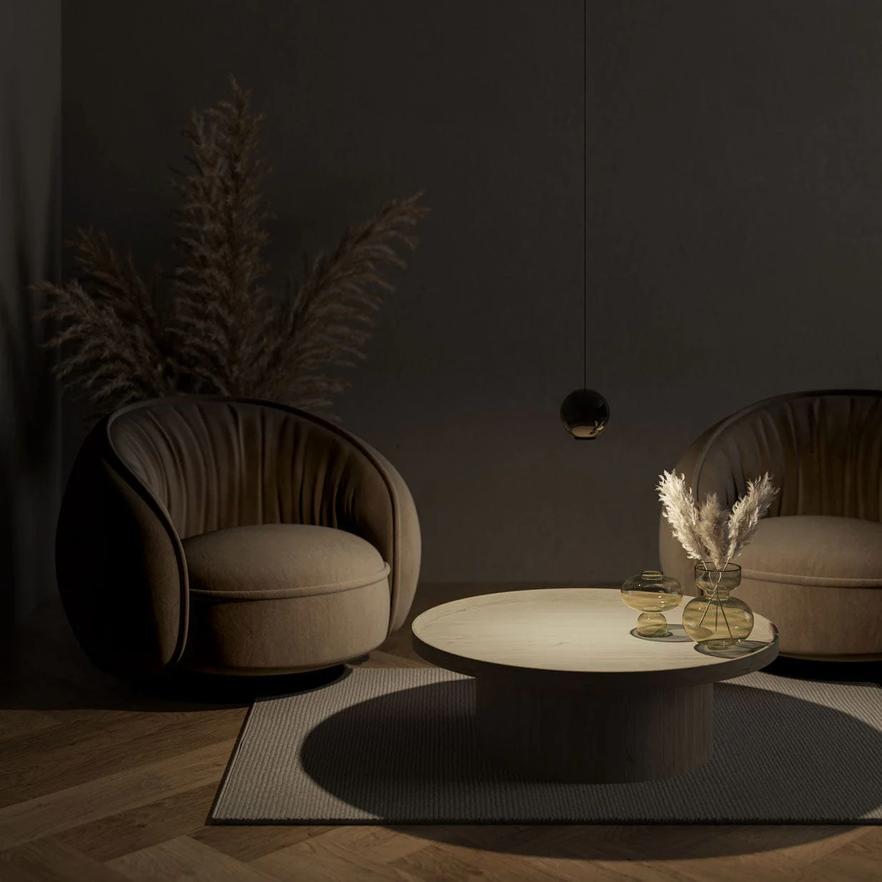 Eos Pendelleuchte Acrylglas Aluminium Schwarz