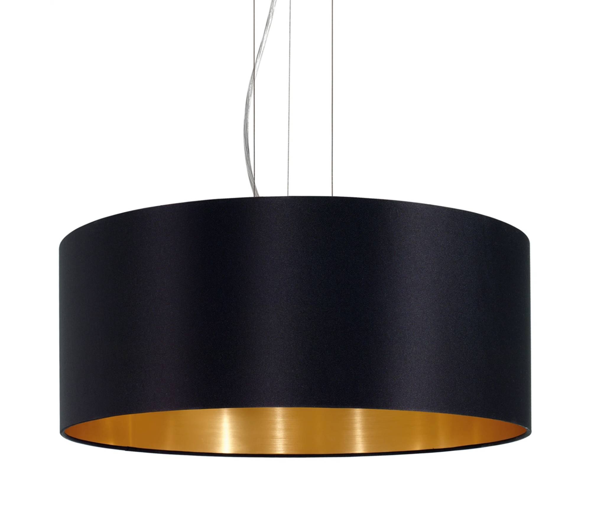 Pendant lamp Web fabric Black Gold