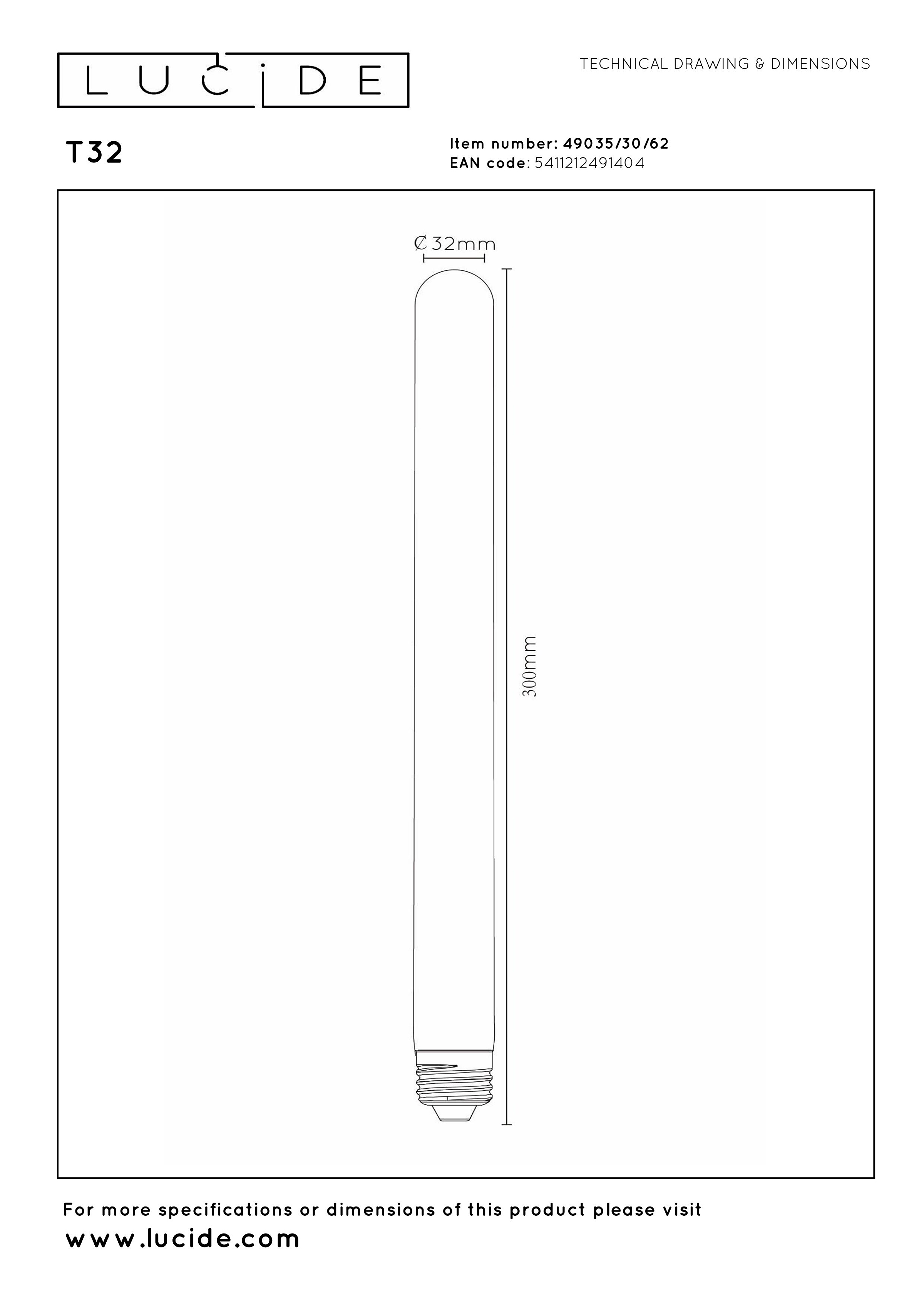 T32 Leuchtmittel Opalglas Gelb 