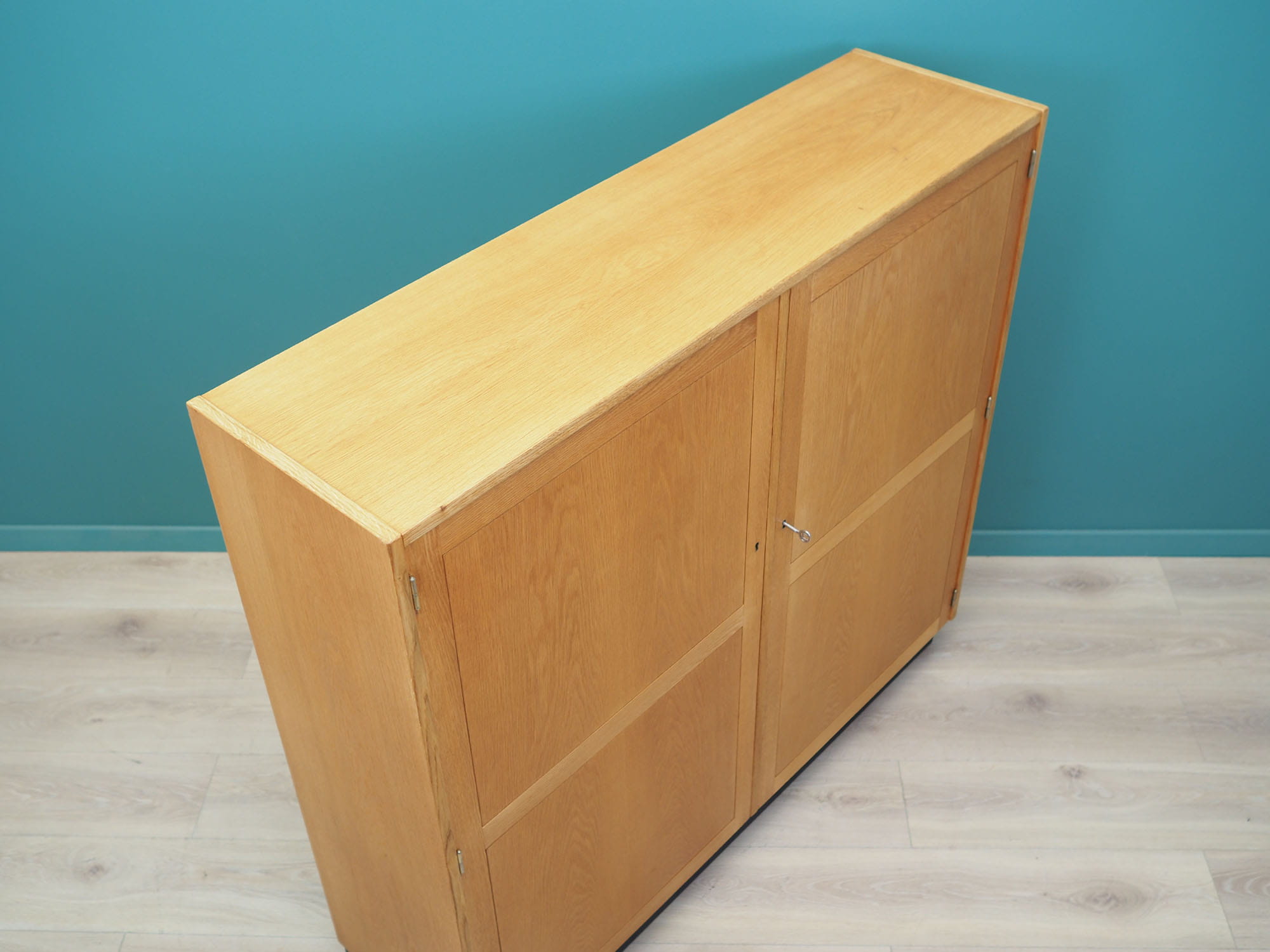 Vintage cabinet Oak wood Brown 1960s