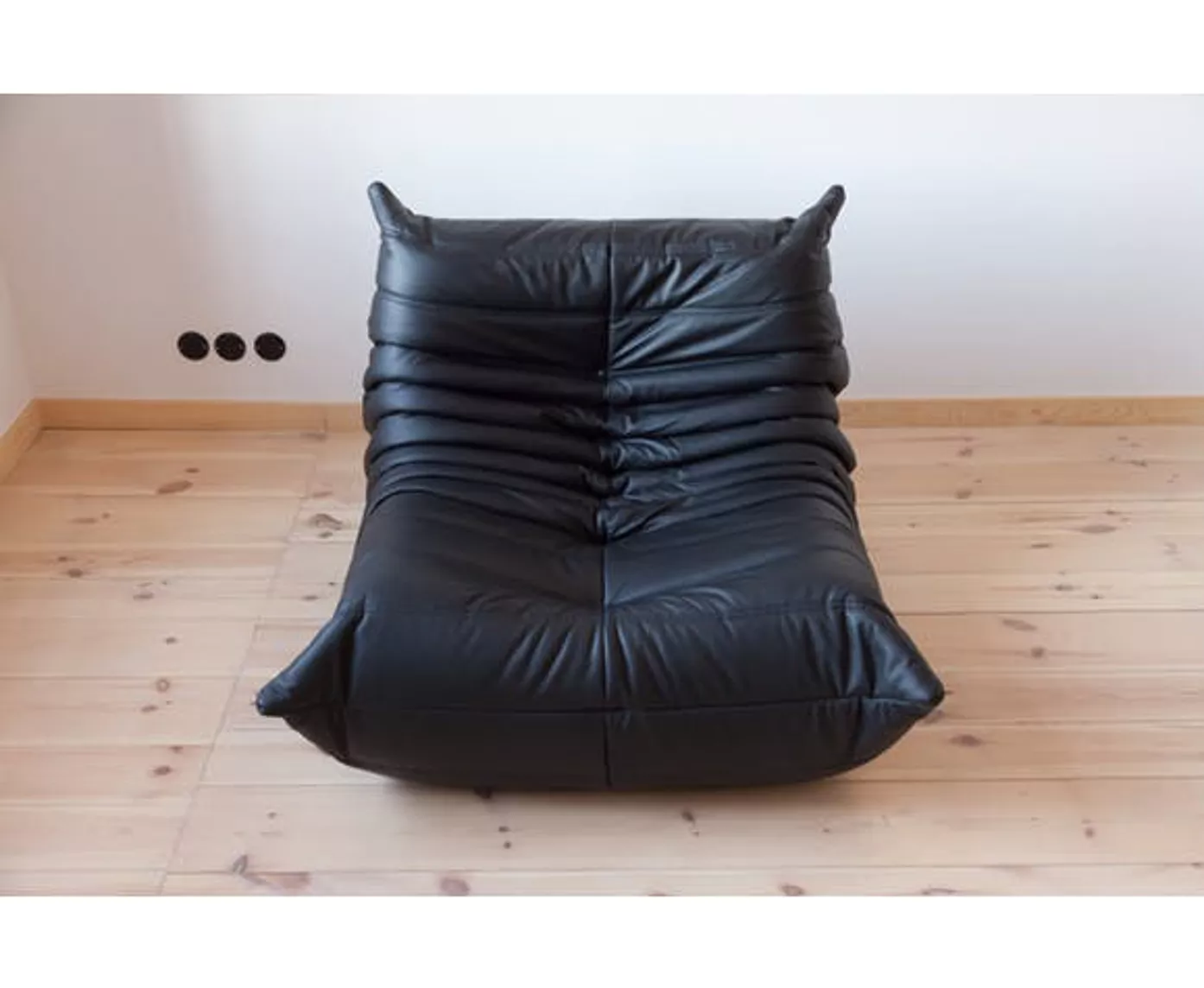 Togo Lounge Set 2-pc. Madras Leather Black