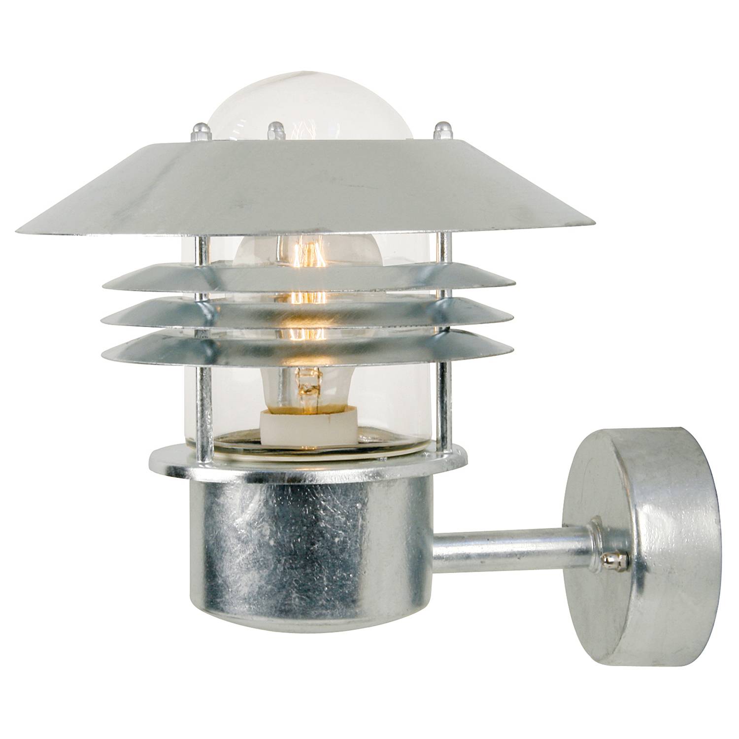 Wandleuchte Vejers Up Aluminium Silber