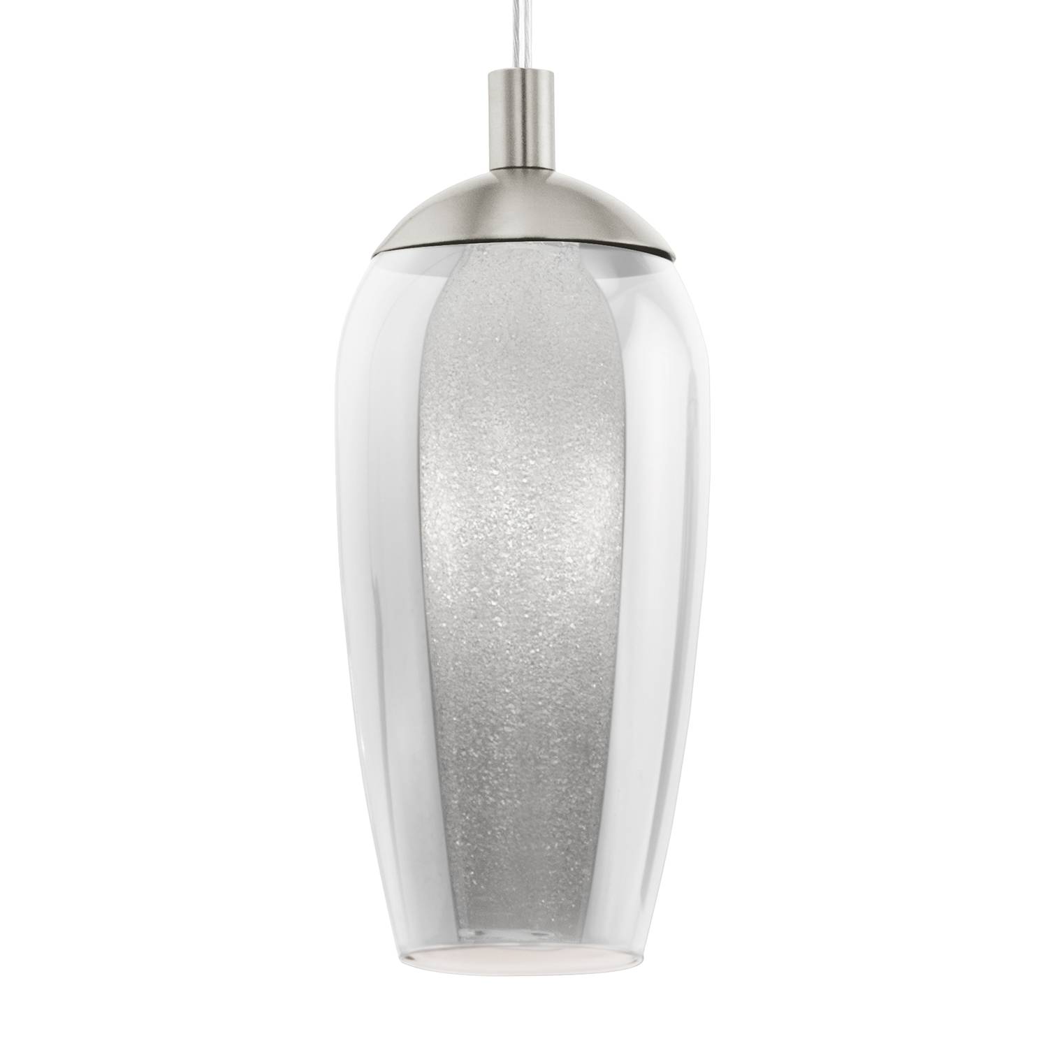 Farsala I LED-Pendelleuchte Glas Stahl 1-flammig
