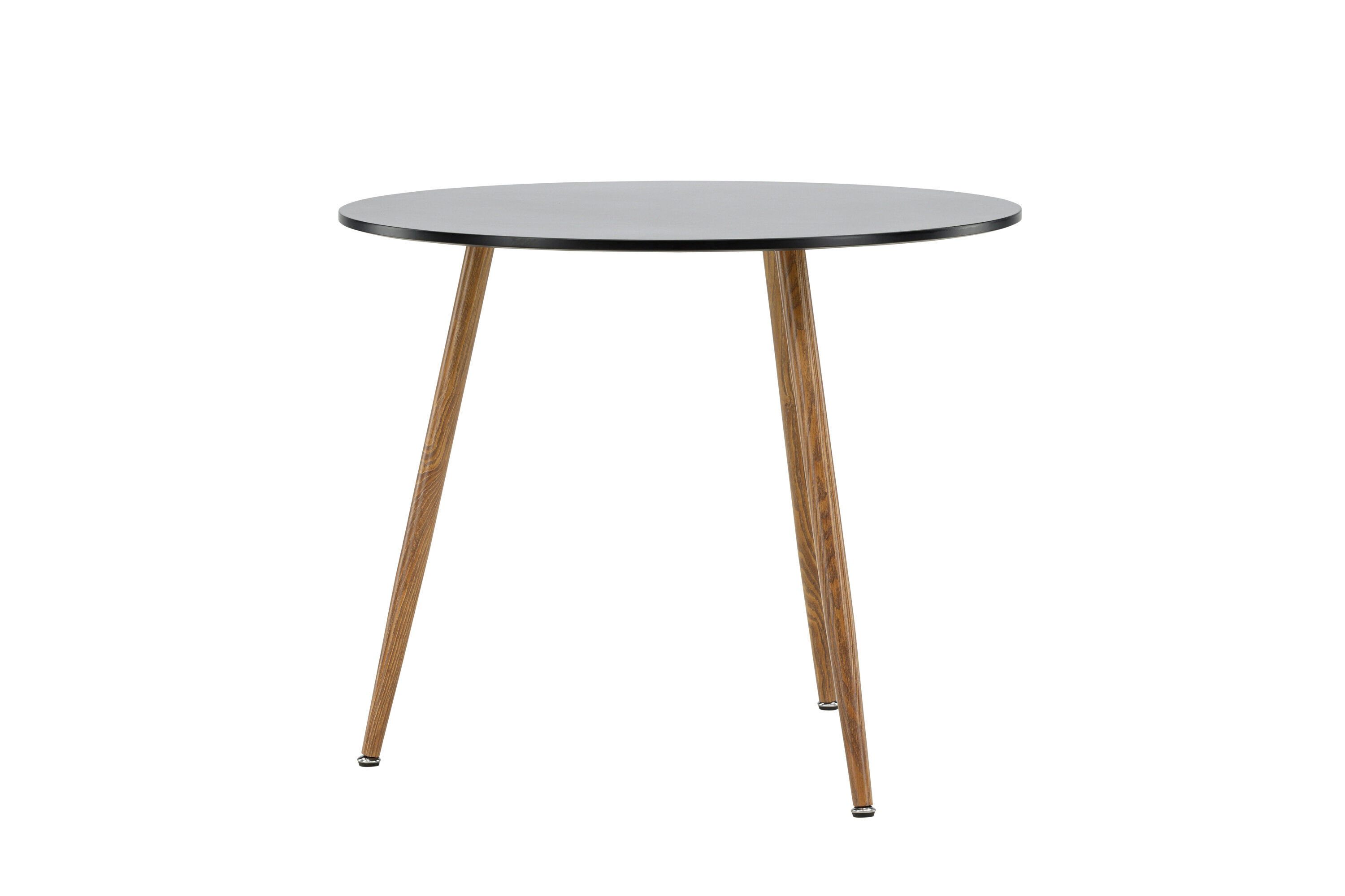 Polar Dining table MDF Dark oak look/Black ø 90cm