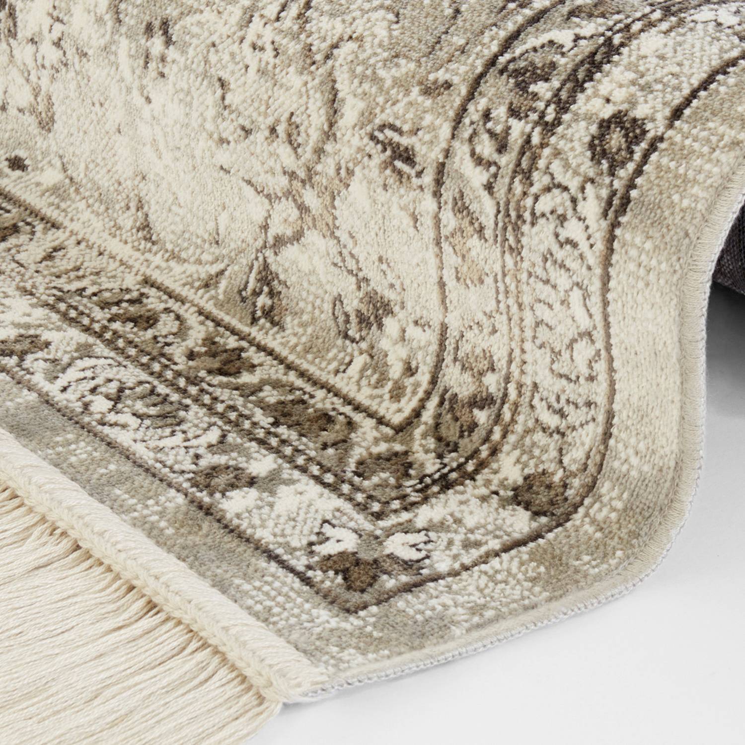 Oriental Teppich Baumwolle Creme 95 x 140 cm