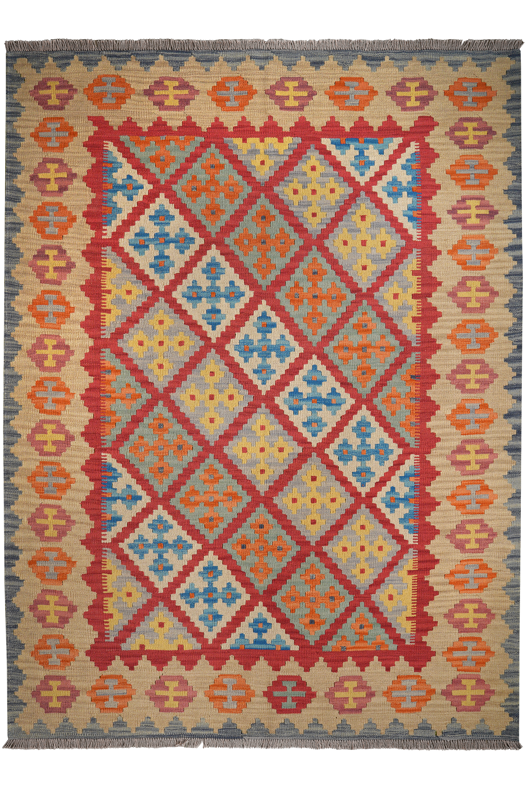 Kelim Gashgai Wool Multicolored
