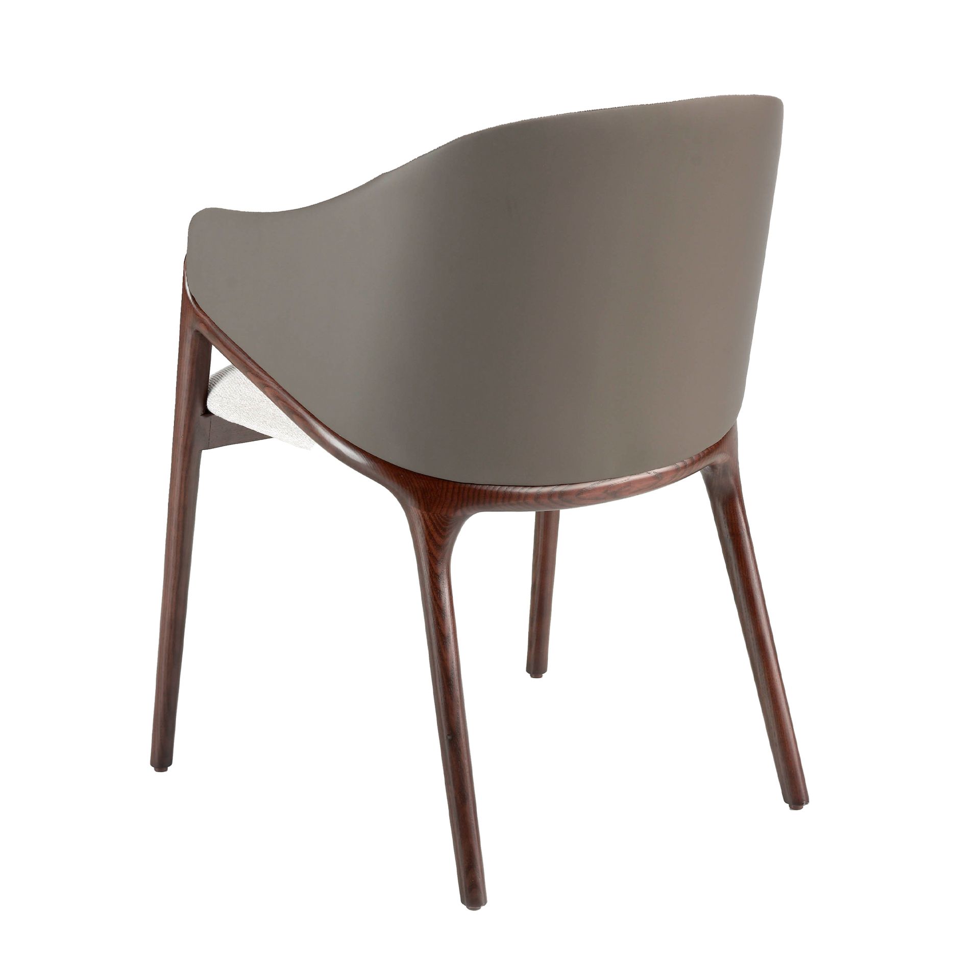 Armlehnstuhl 4090 Kunstleder Holz Beige