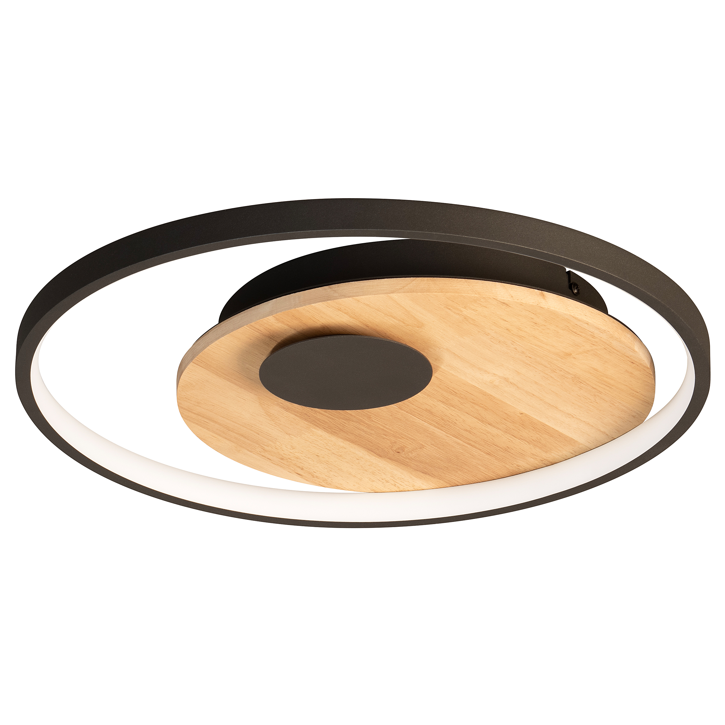 LED-Deckenleuchte Marit Eiche Massiv Schwarz