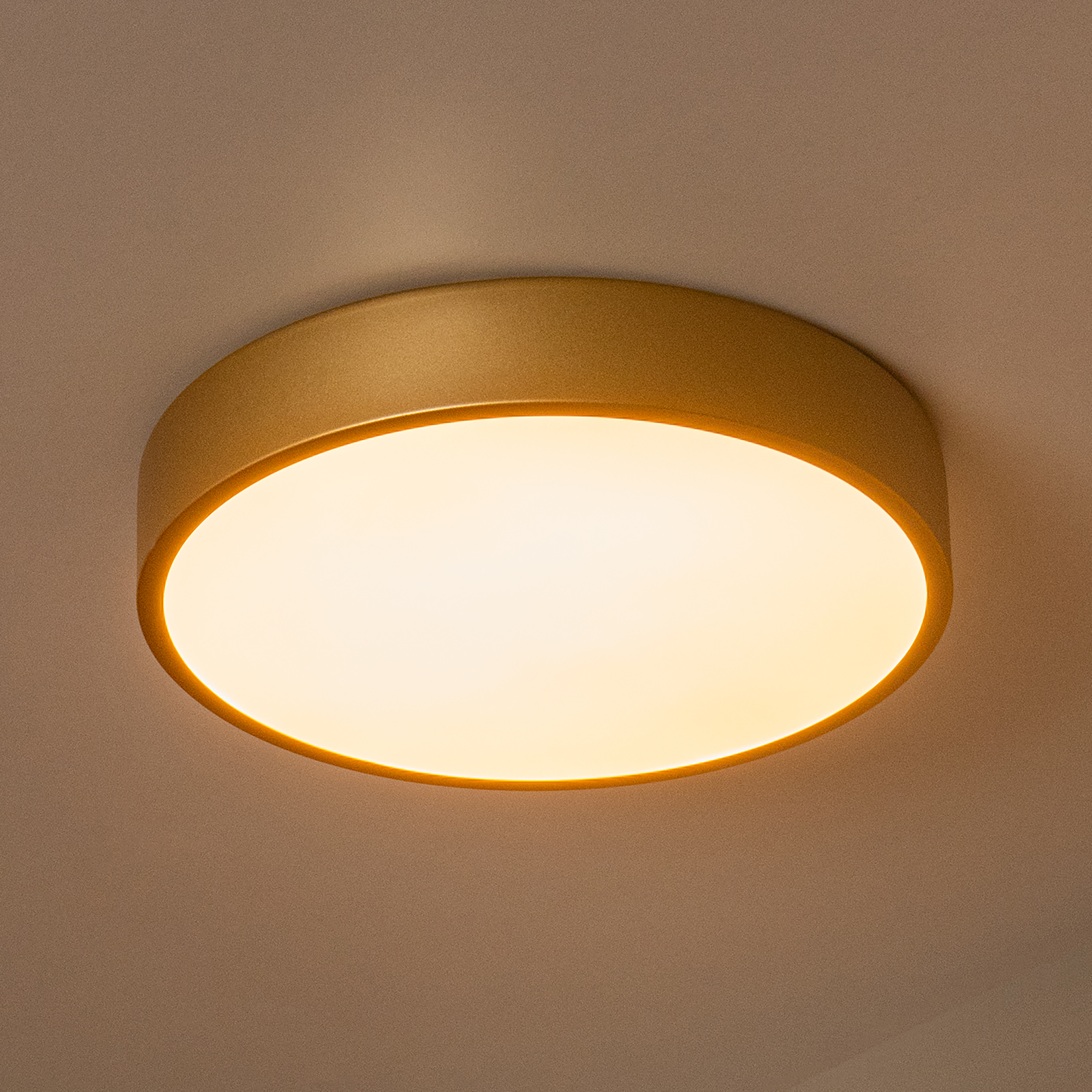 Unar Deckenleuchte Acrylglas Gold Ø30cm