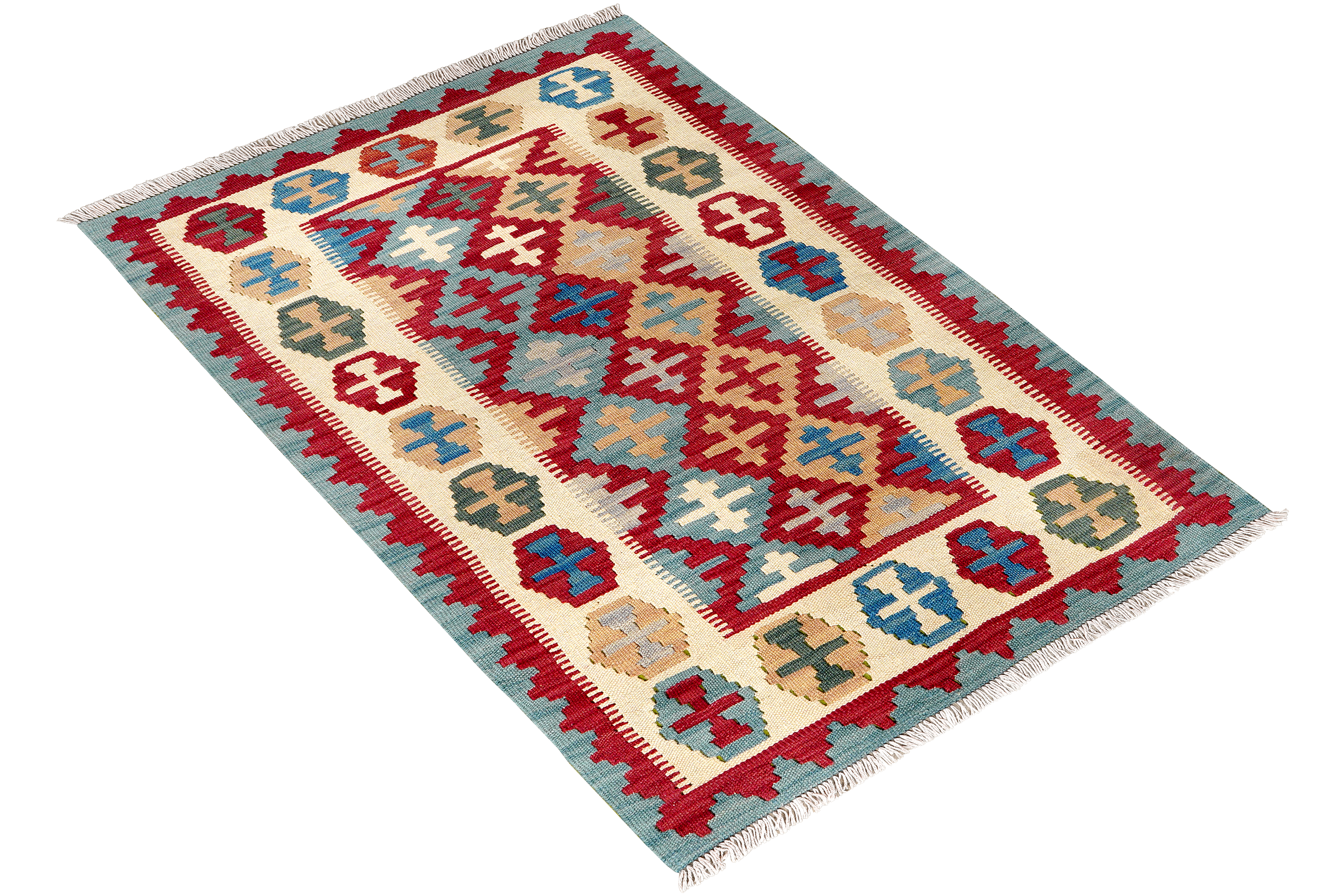 Kilim Gashgai Teppich Mehrfarbig