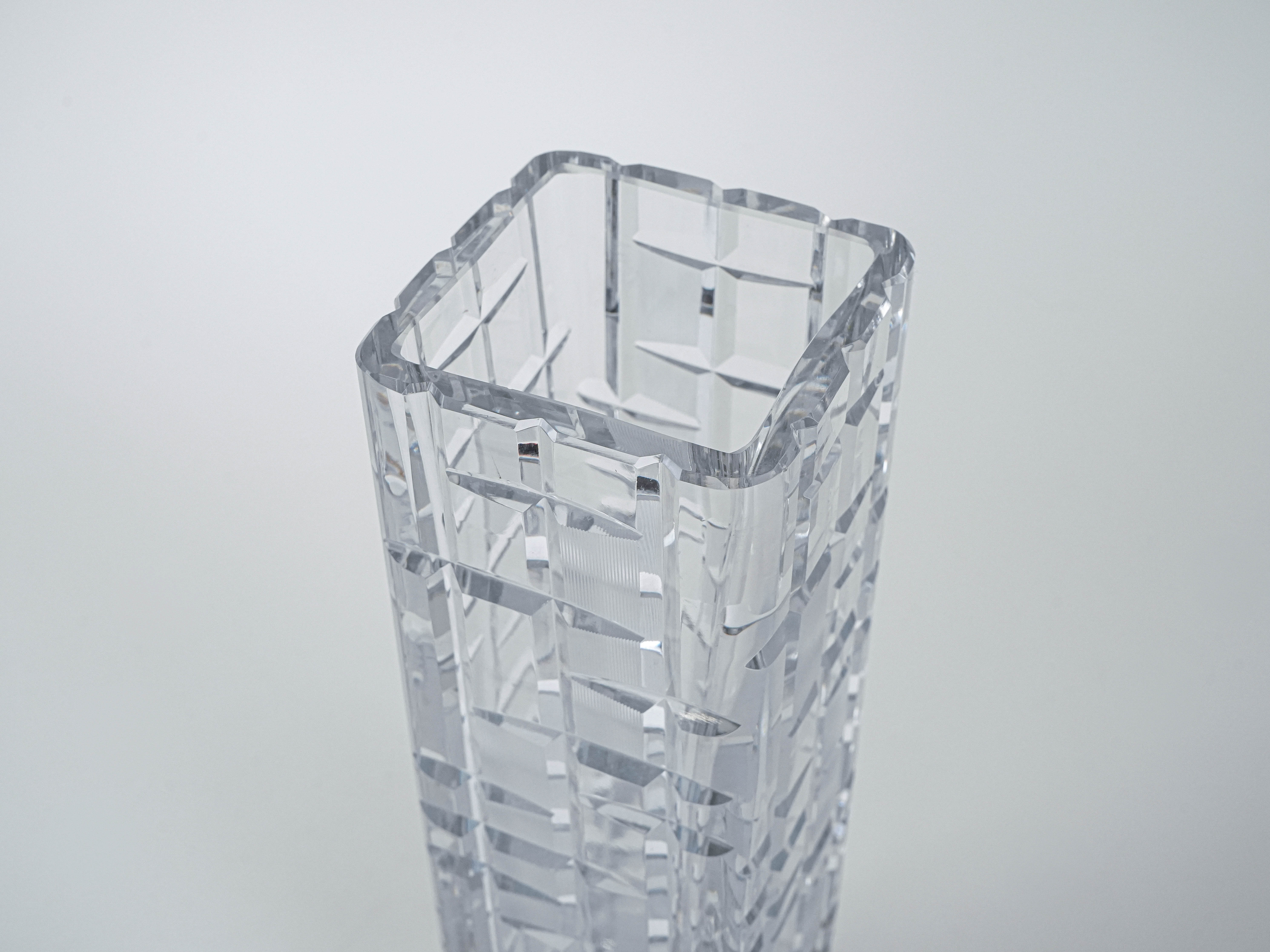 Kristallvase Transparent 1960er Jahre