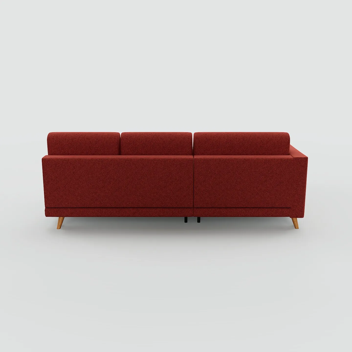 Tyme Ecksofa Melierte Wolle Blutorange