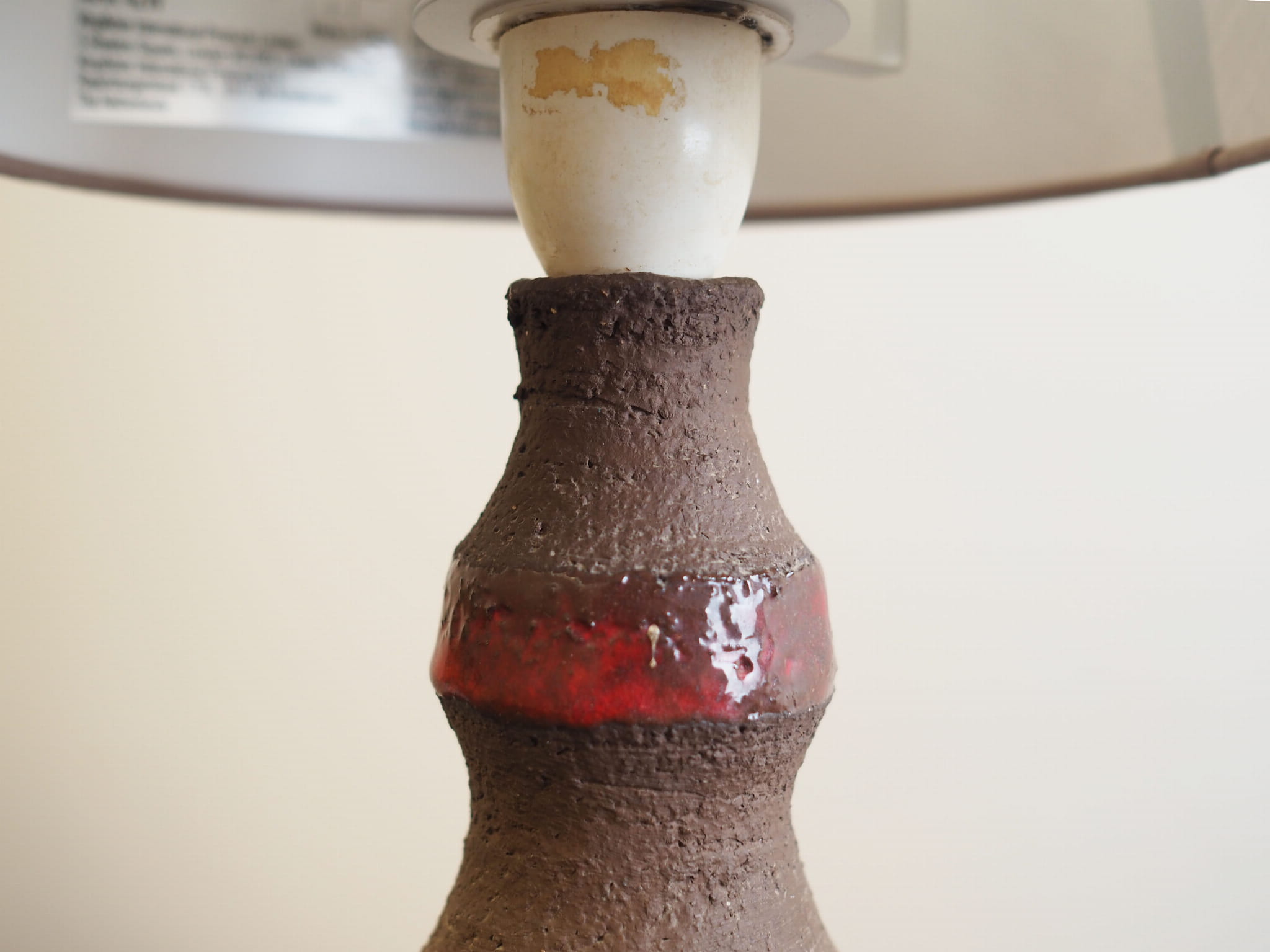 Vintage table lamp ceramic multicoloured 1960s