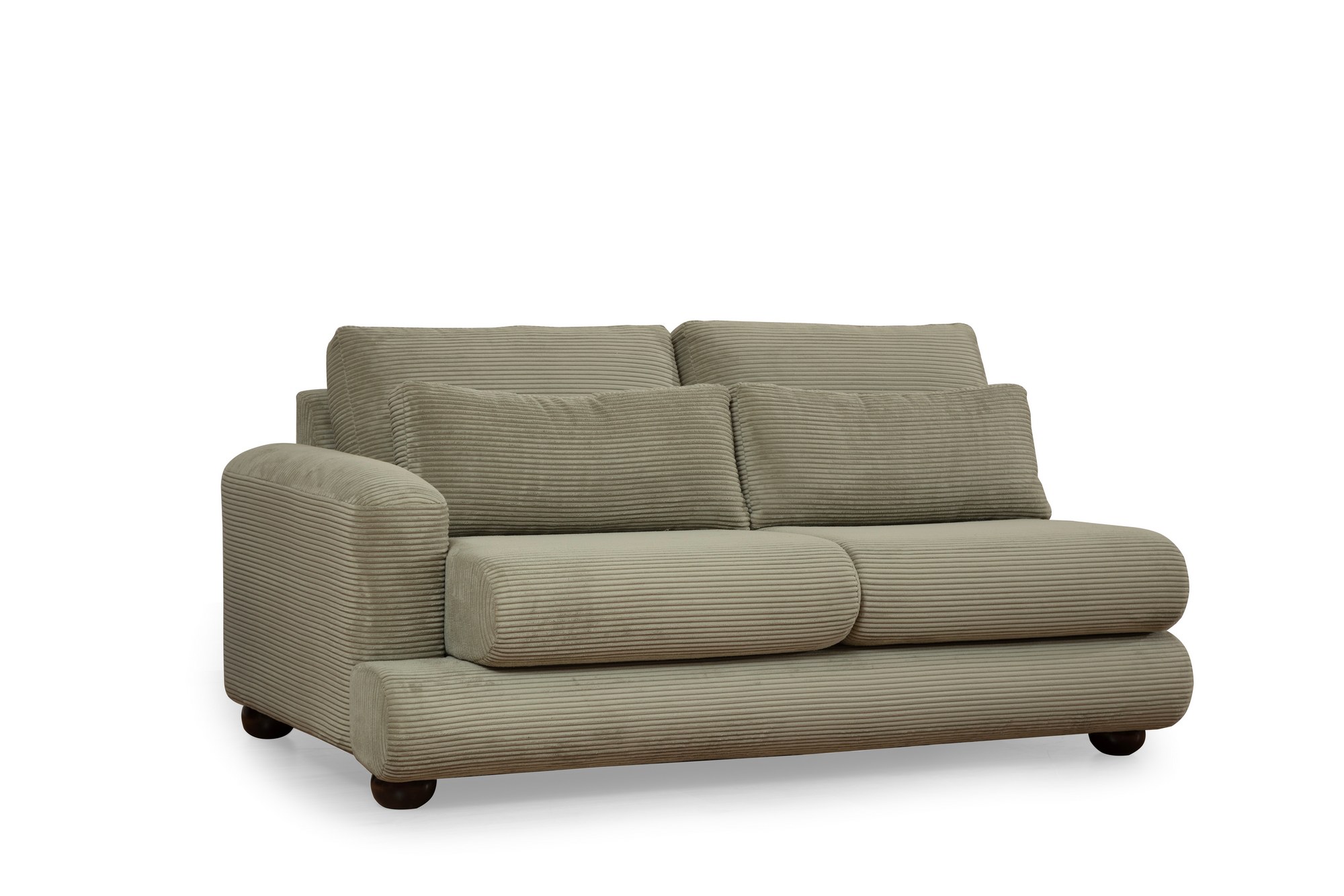 River 4-seater corner sofa Right Green