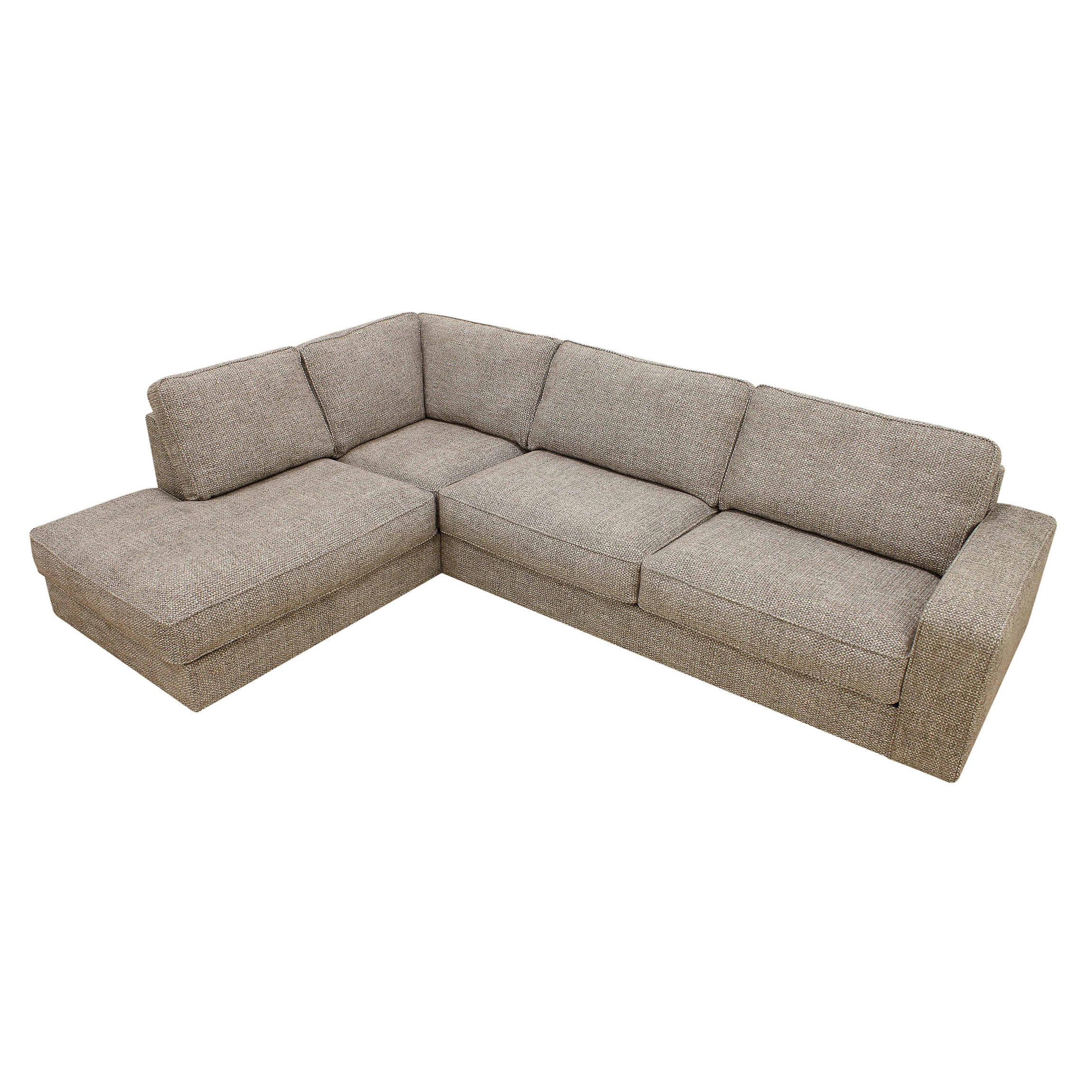 Corner Sofa Easton Left 3-Seater Fabric Beige