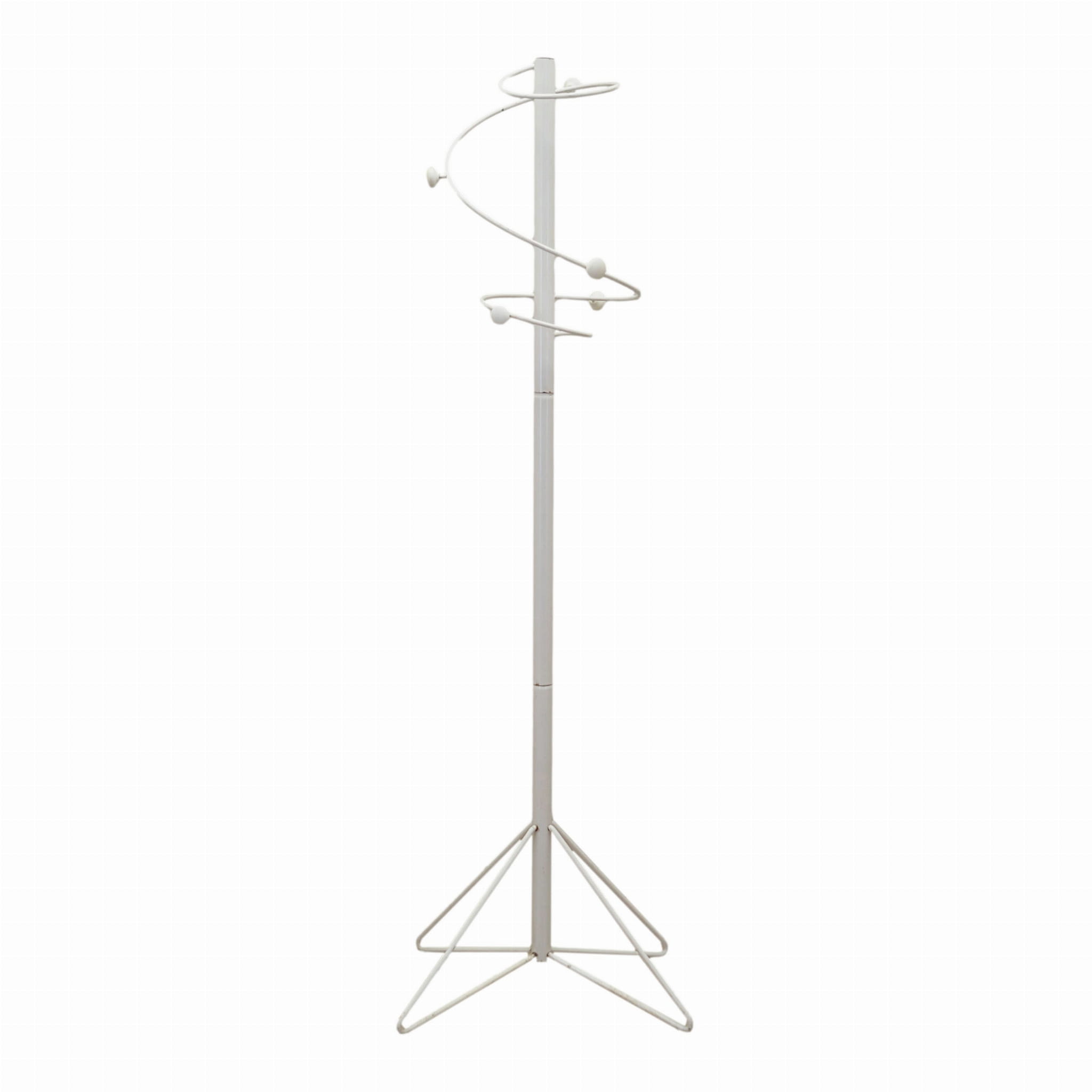 Vintage coat rack metal white 1970s