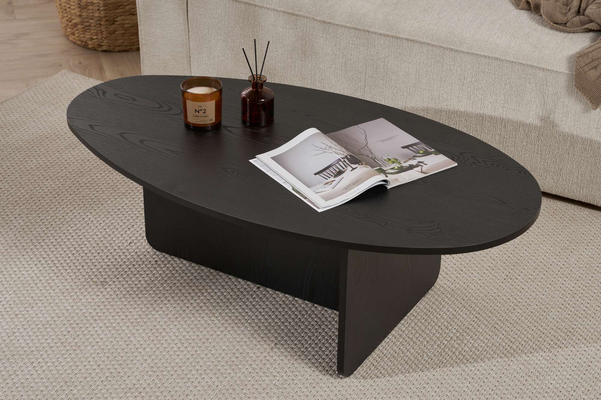 Orba Coffee Table Wood Black