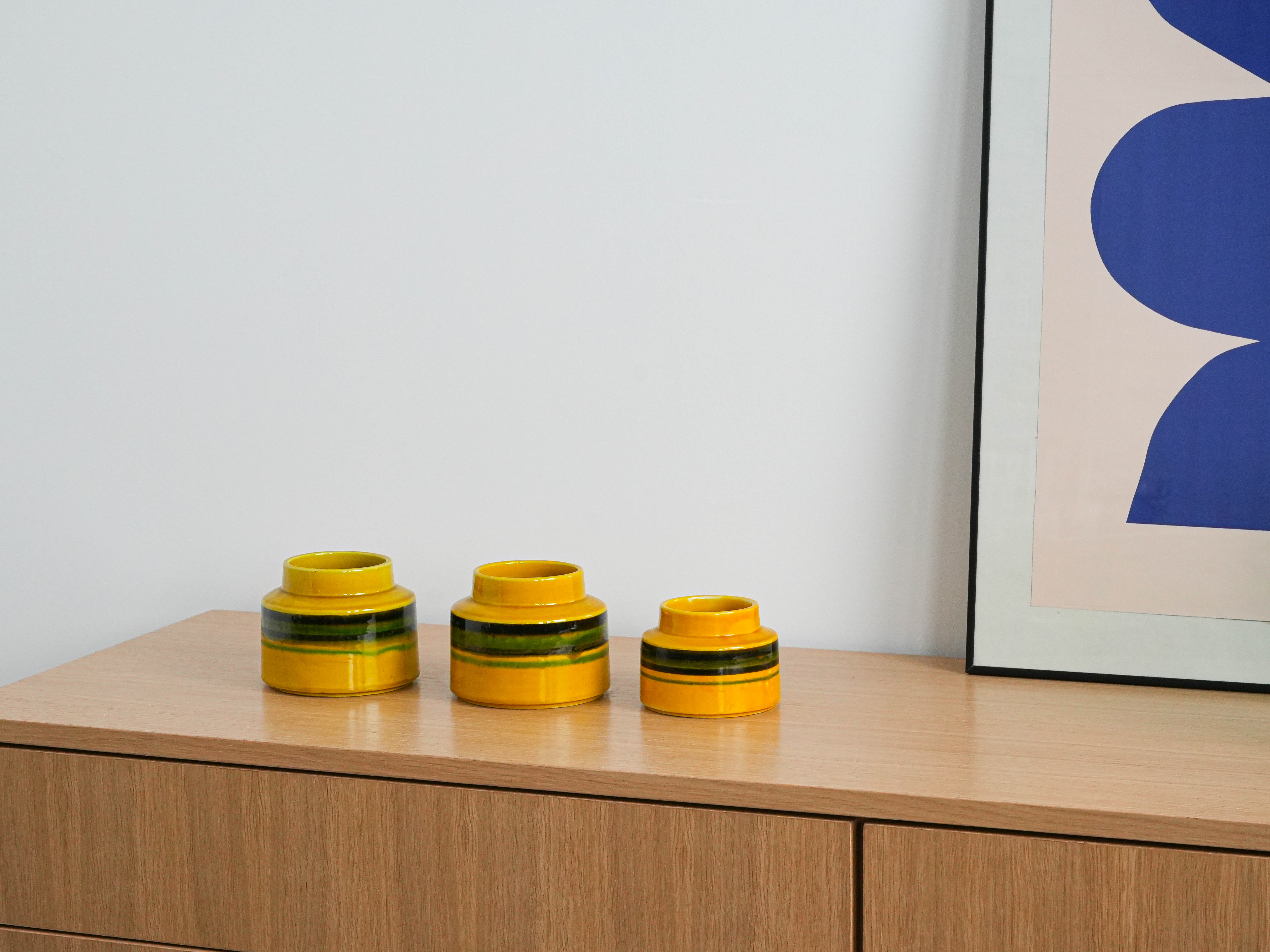 Ceramic Vases Set 3-piece Yellow