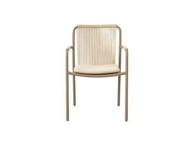 Sedia da giardino Peralta poliestere crema 57x62x83 cm