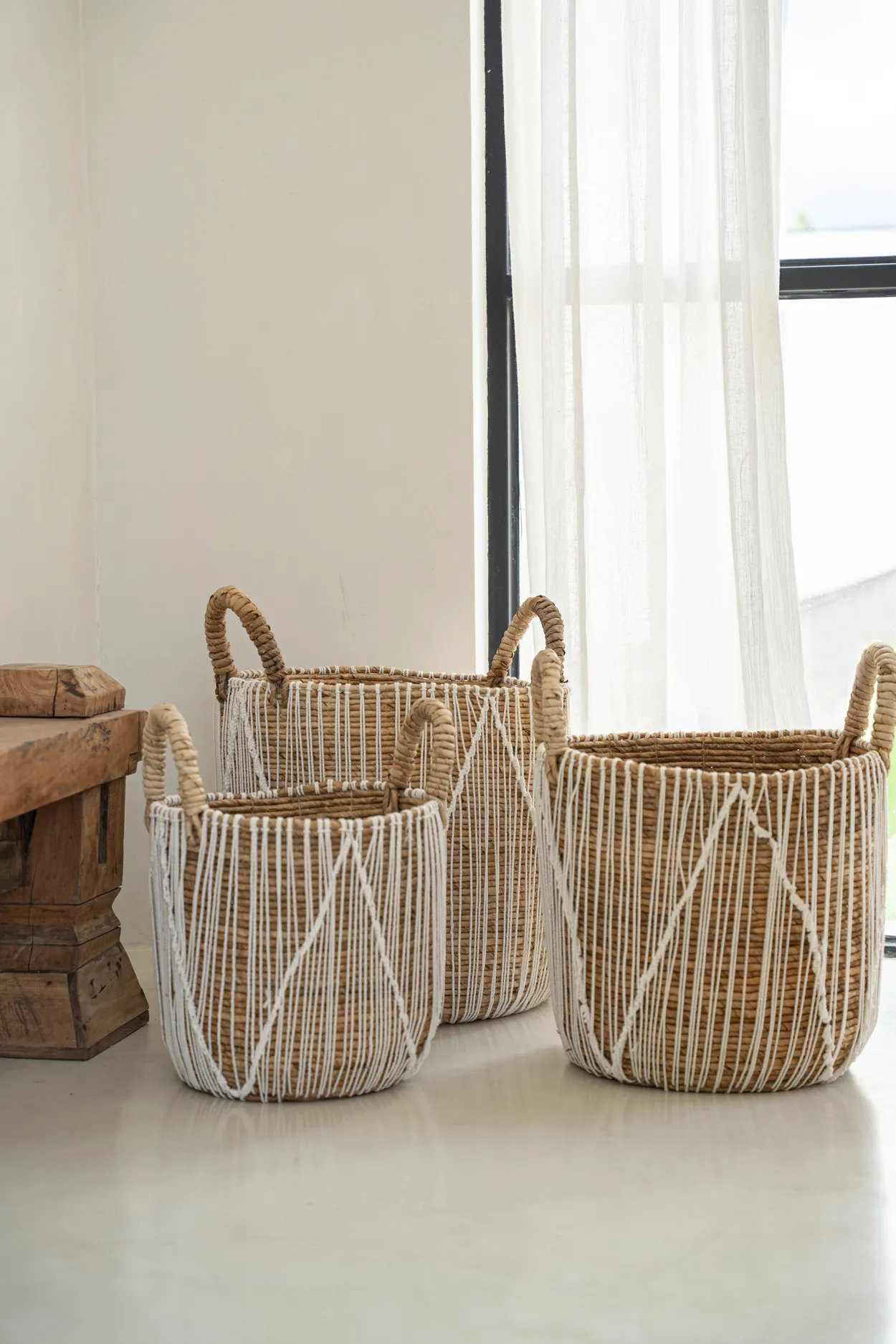 Straight Stitched Basket Macrame