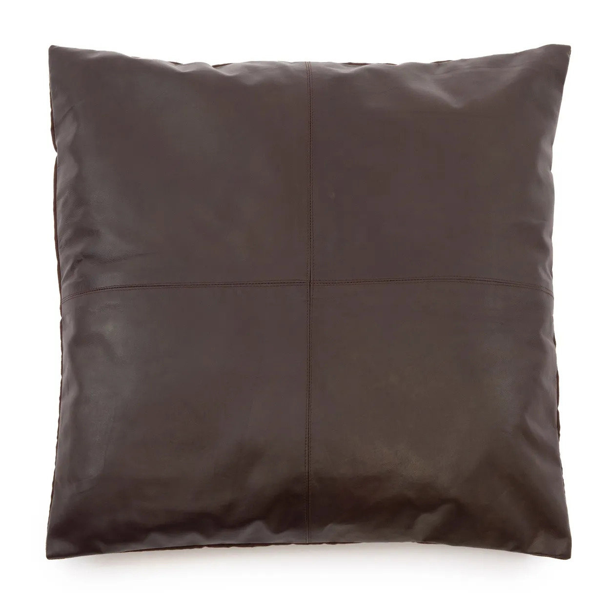 Cushion cover leather brown