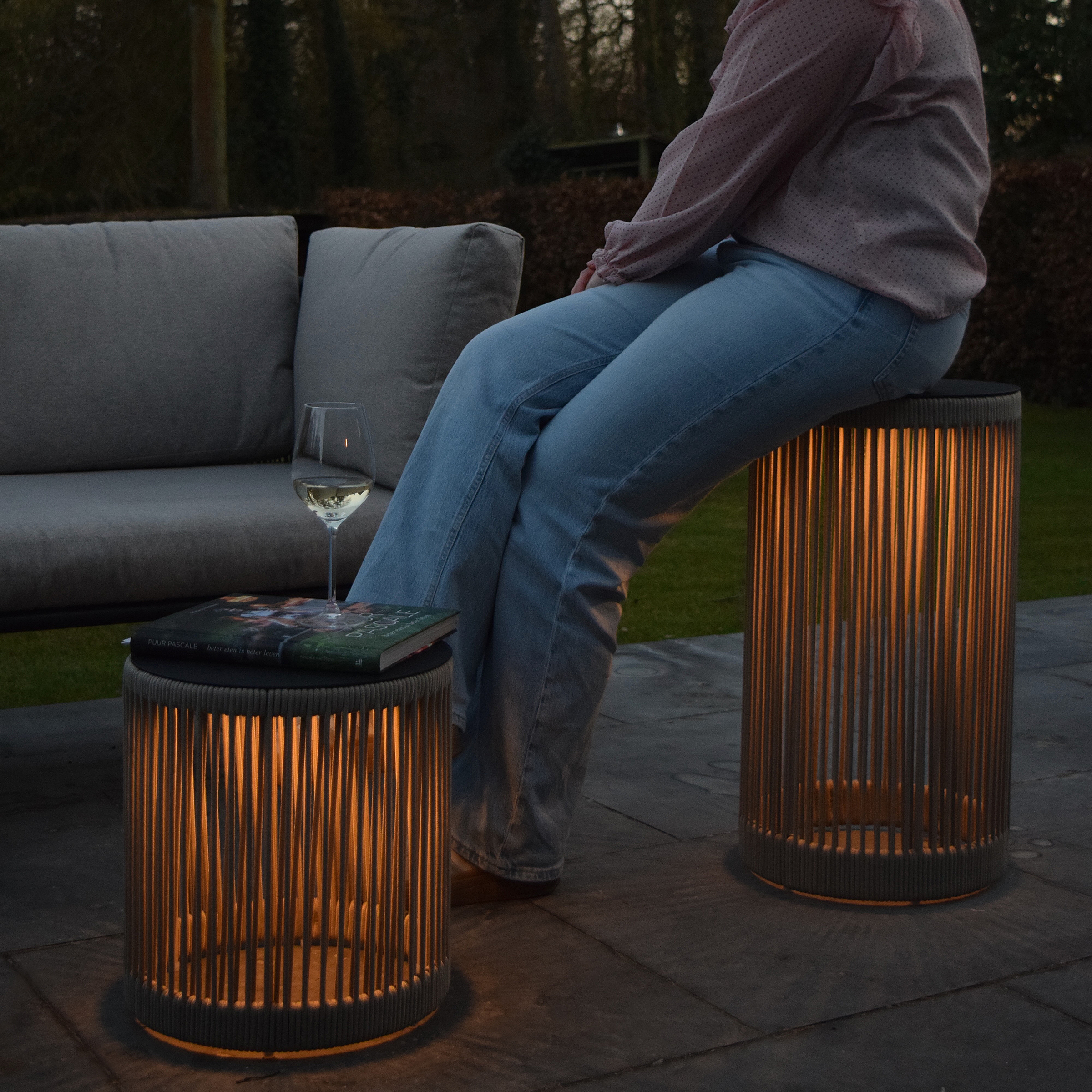 Battery Floor Lamp Pingi Grey 37cm
