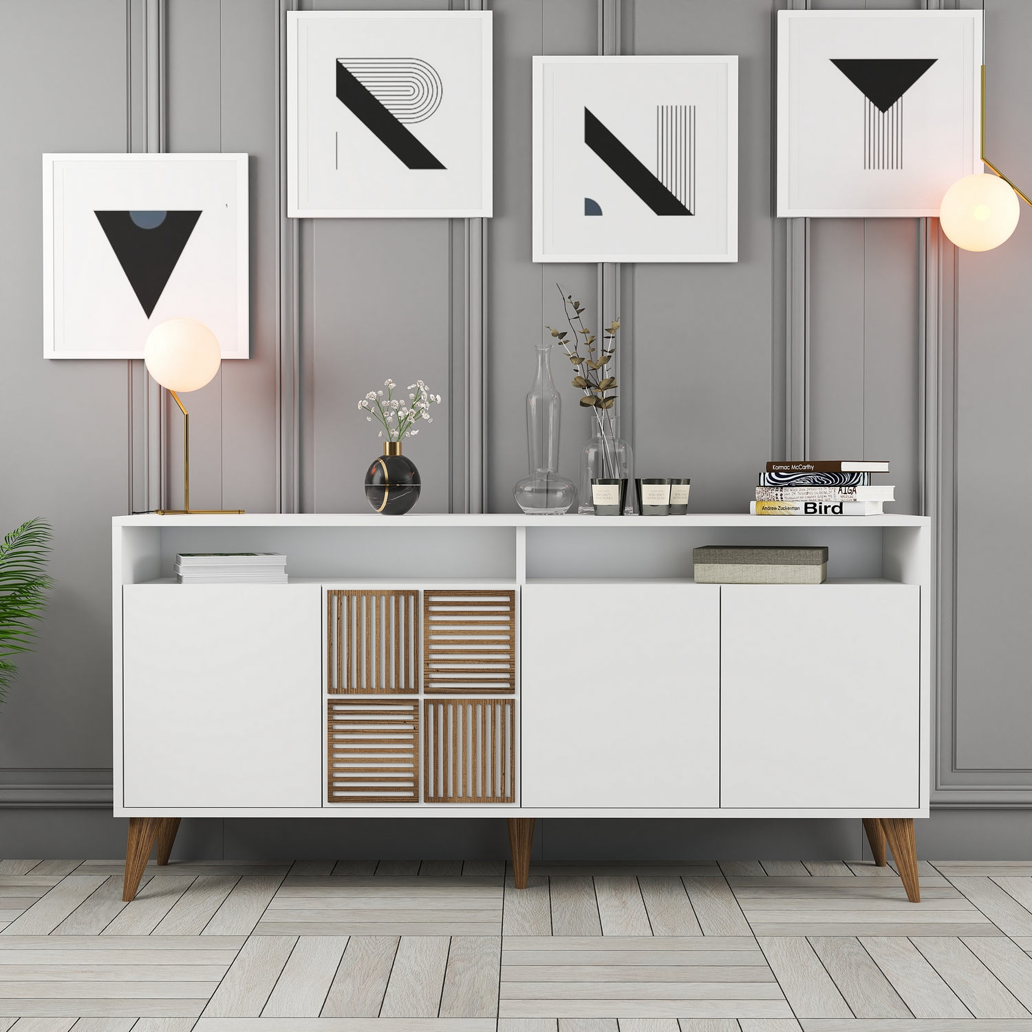 Milan Sideboard Weiß 160cm