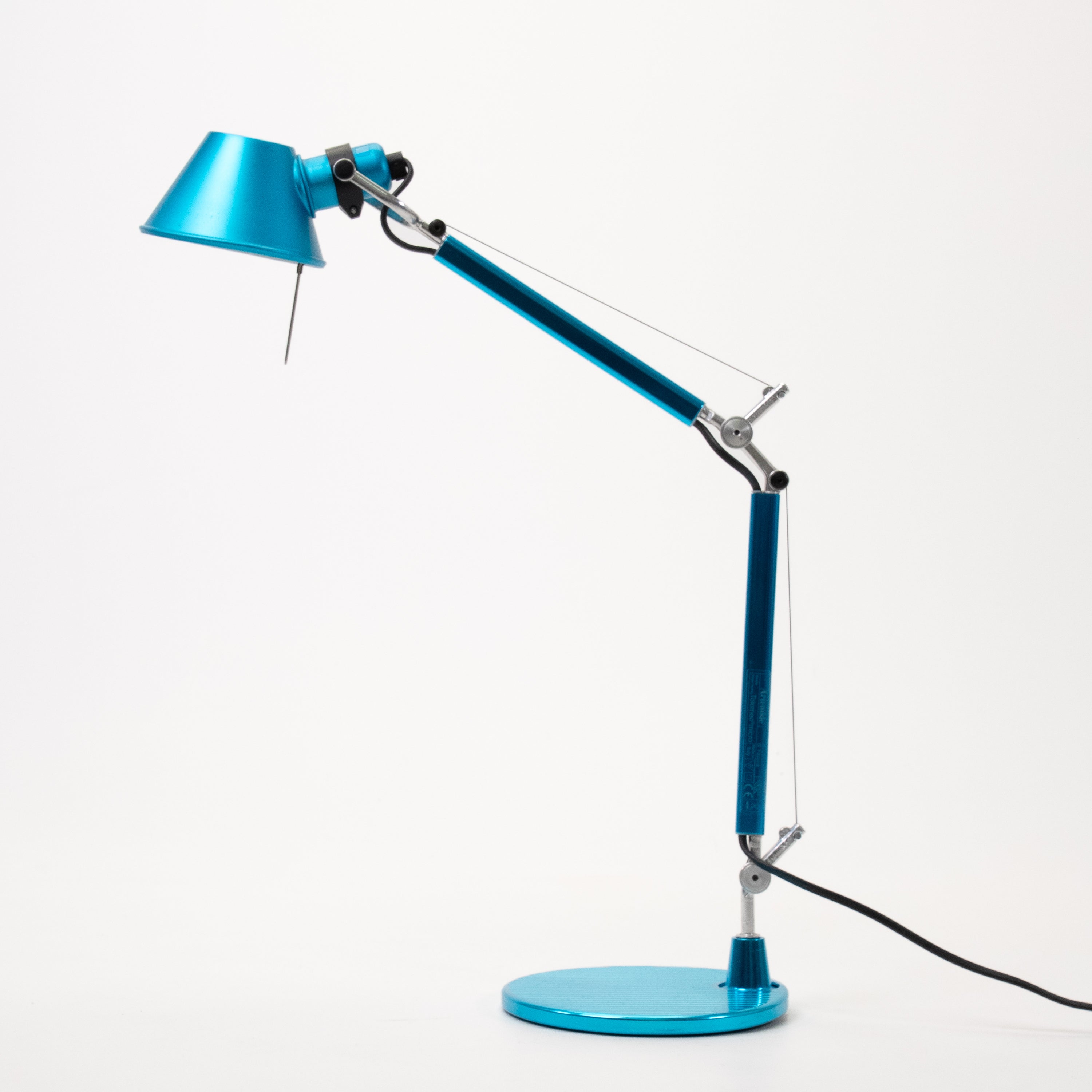 Tolomeo Tischlampen Mirco Standfuß Metalic Blau