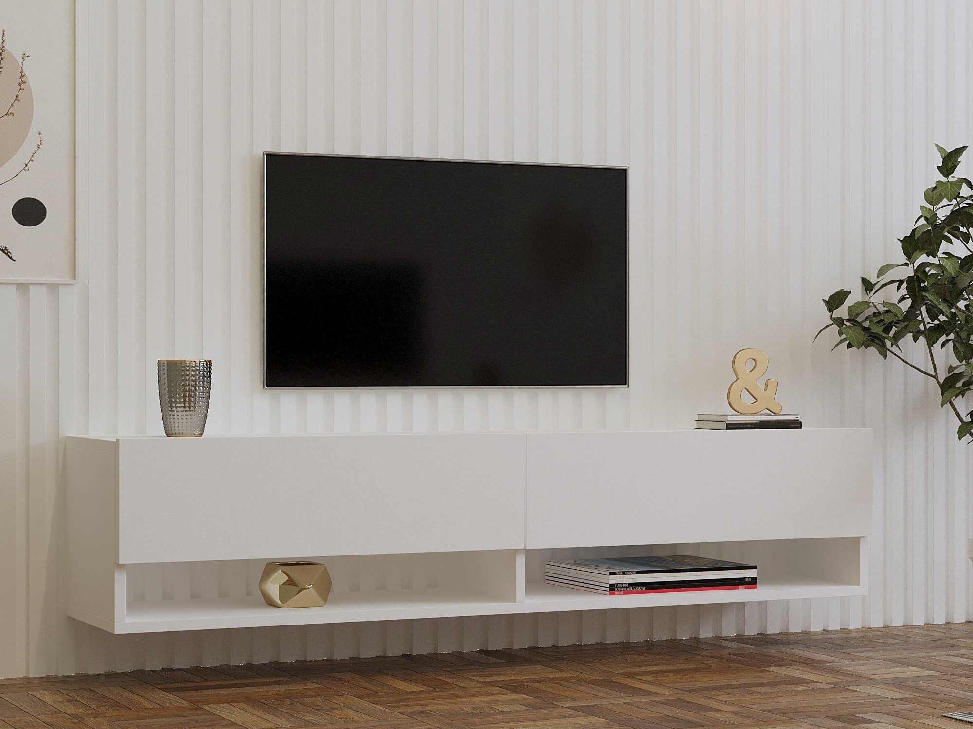Arges TV Furniture White