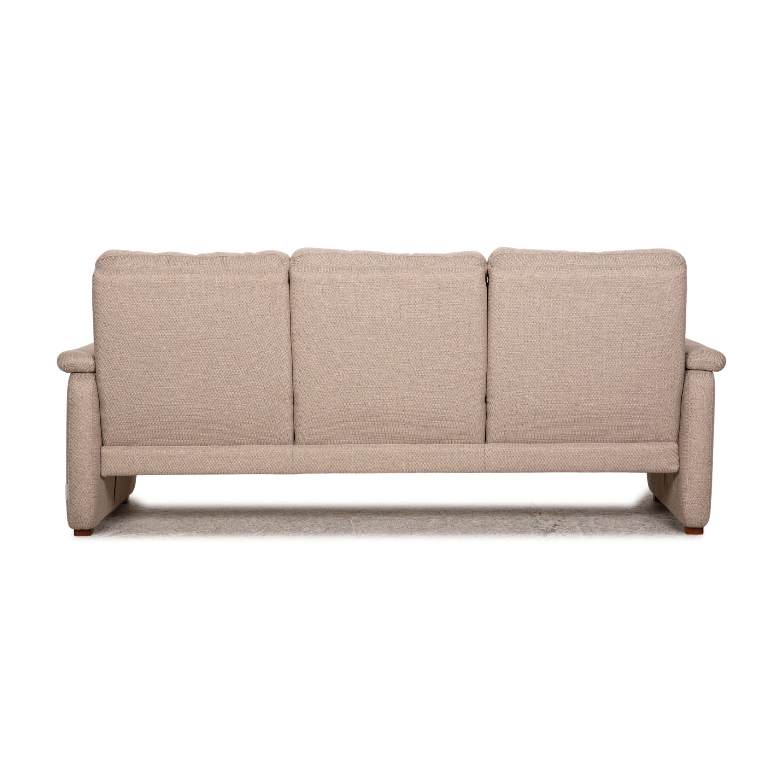 Sofa 3-Sitzer Garnitur Stoff Beige inkl. Sessel