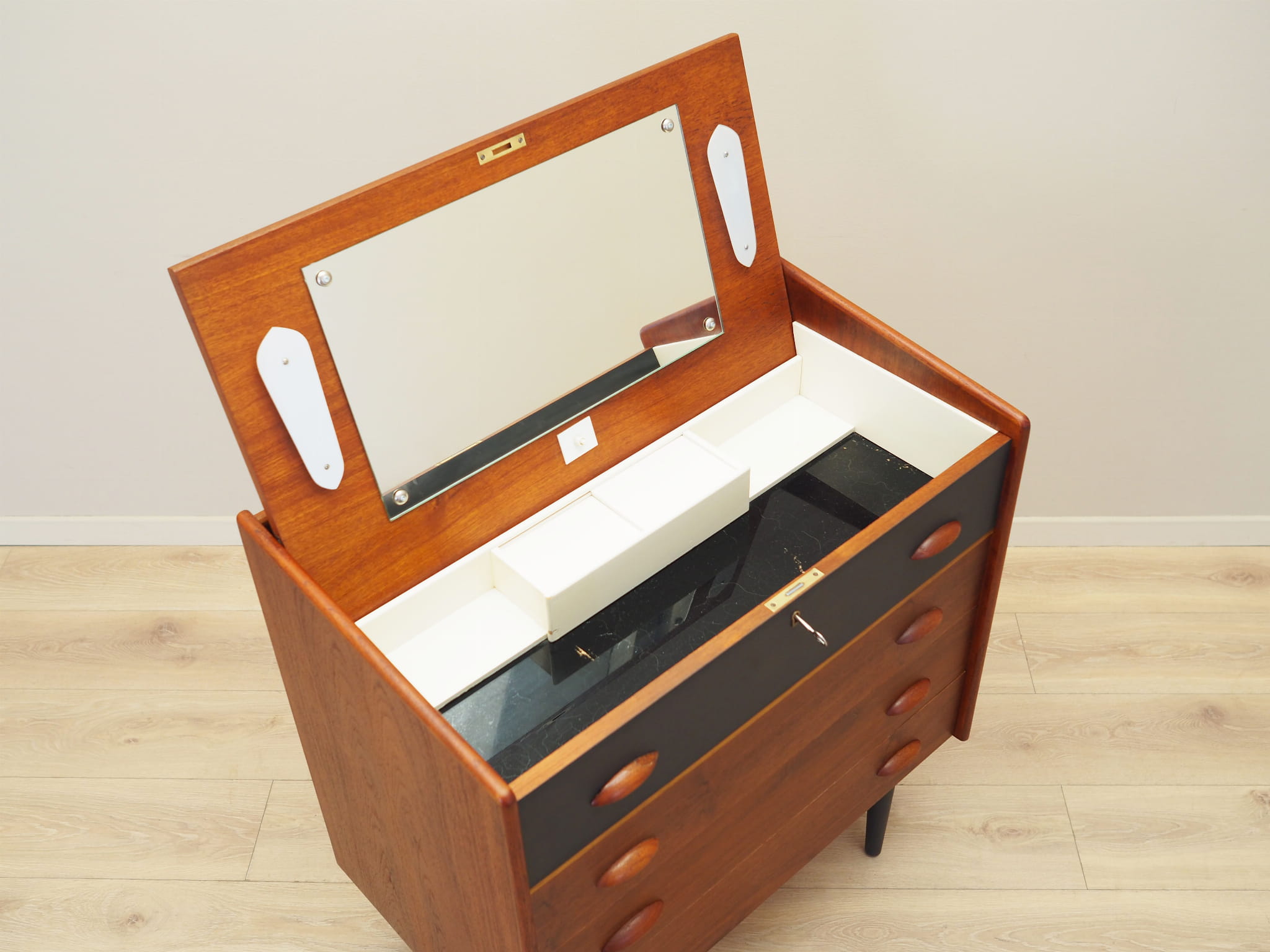 Vintage Chest of Drawers Teak Wood Brown 1970s