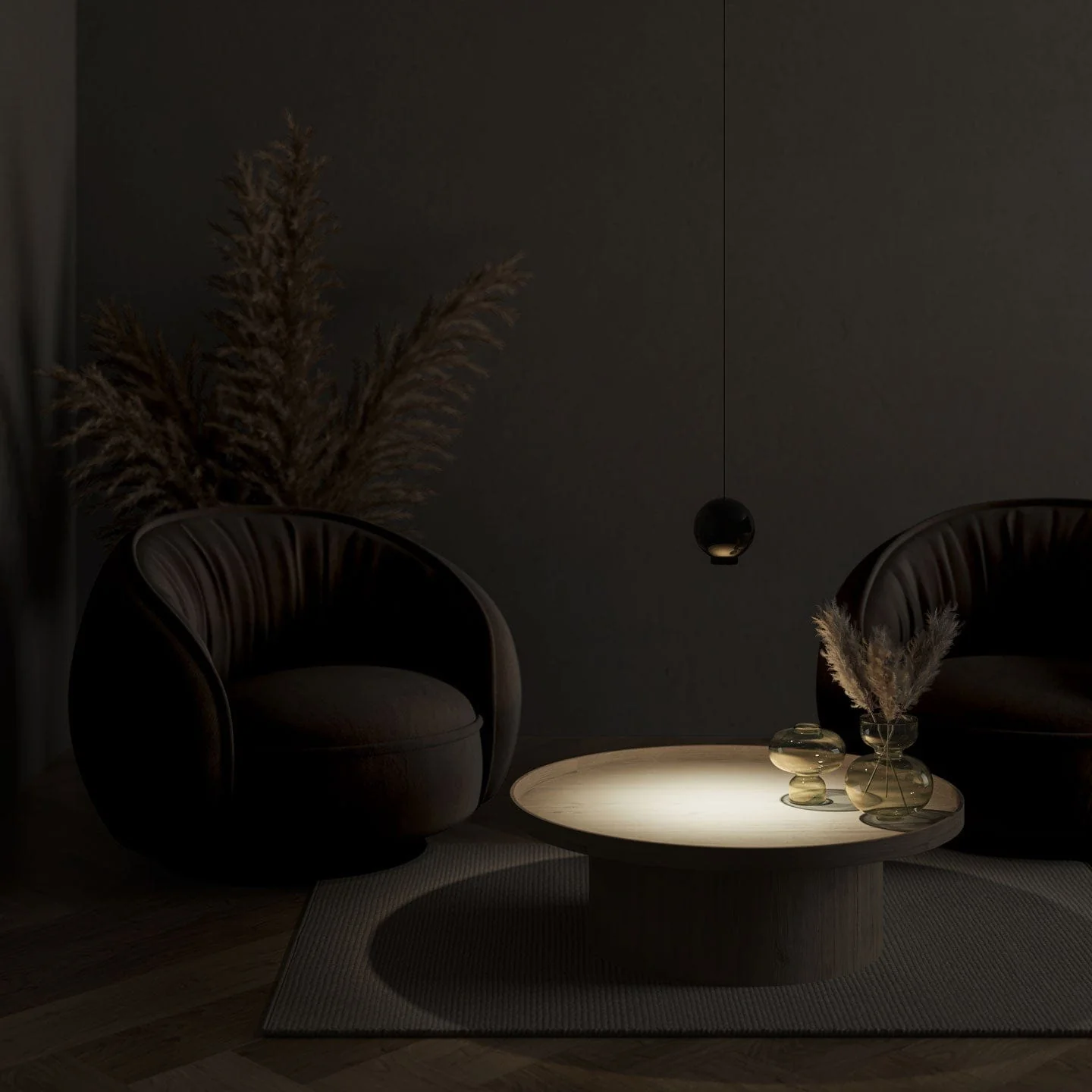 Eos Pendelleuchte Acrylglas Aluminium Schwarz